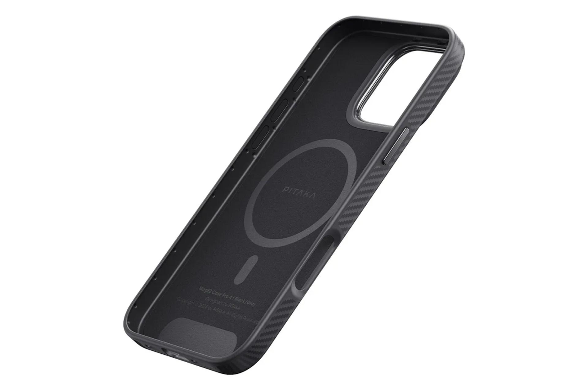 نمای داخل قاب گوشی پیتاکا مدل Aramid UltraGuard 600D مناسب اپل iPhone 16 Pro
