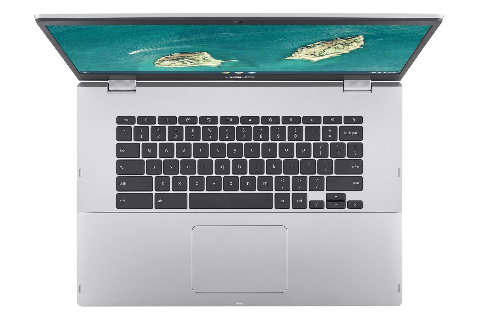 نمای بالا لپ تاپ Chromebook CX1 CX1500 ایسوس - Celeron N4500 UHD 4GB 128GB