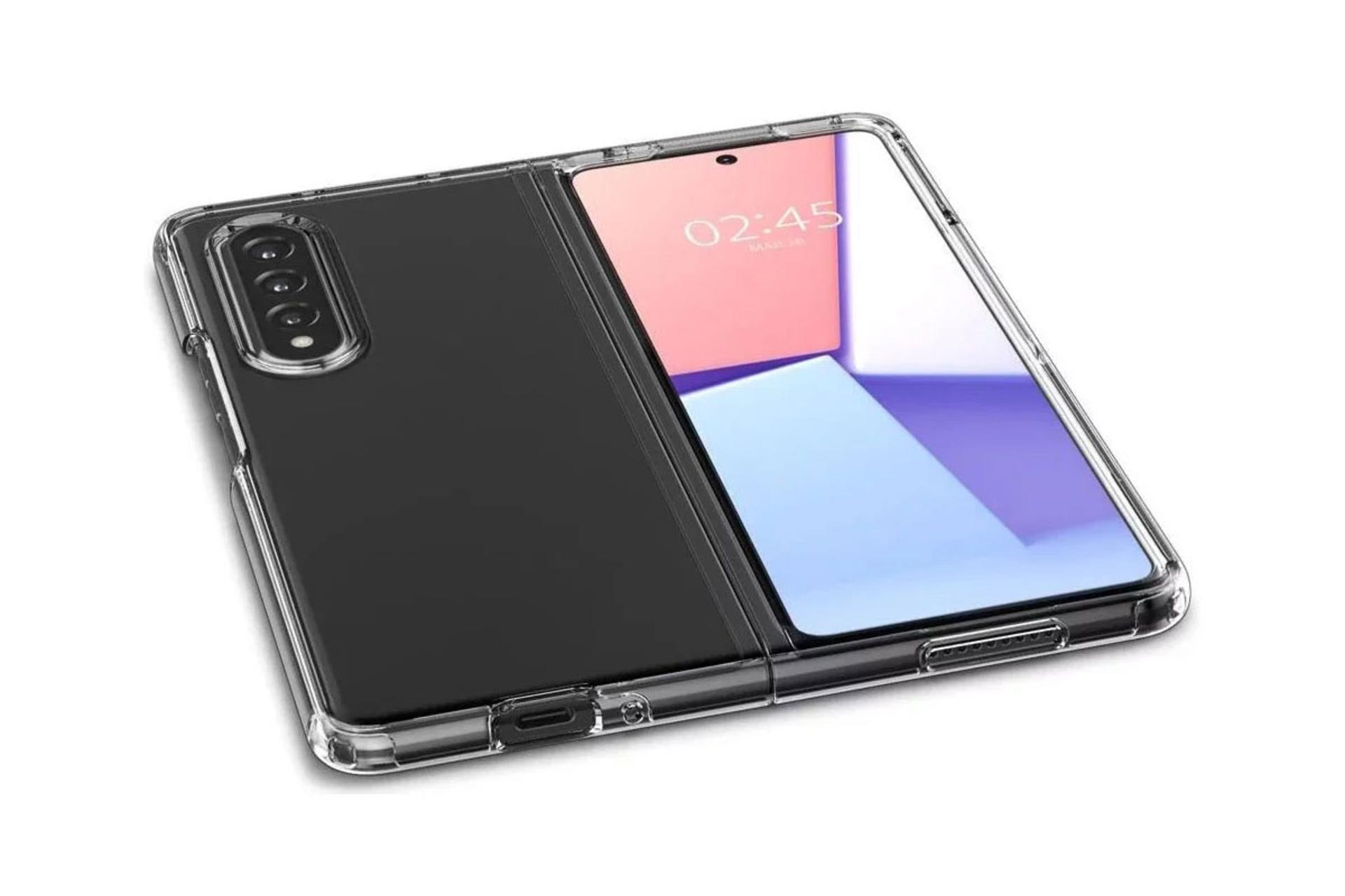 نمای پشت قاب گوشی اسپیگن مدل Ultra Hybrid مناسب سامسونگ Galaxy Z Fold3
