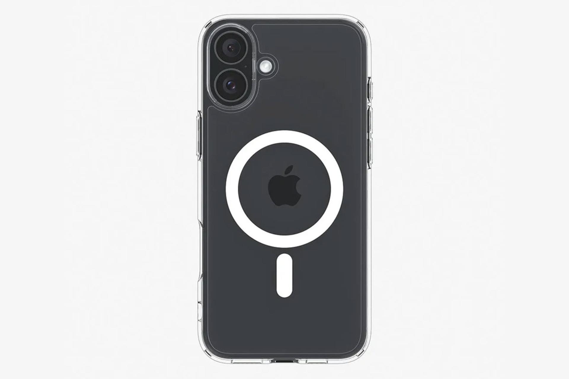 نمای پشت قاب گوشی اسپیگن مدل Ultra Hybrid MagFit مناسب اپل iPhone 16