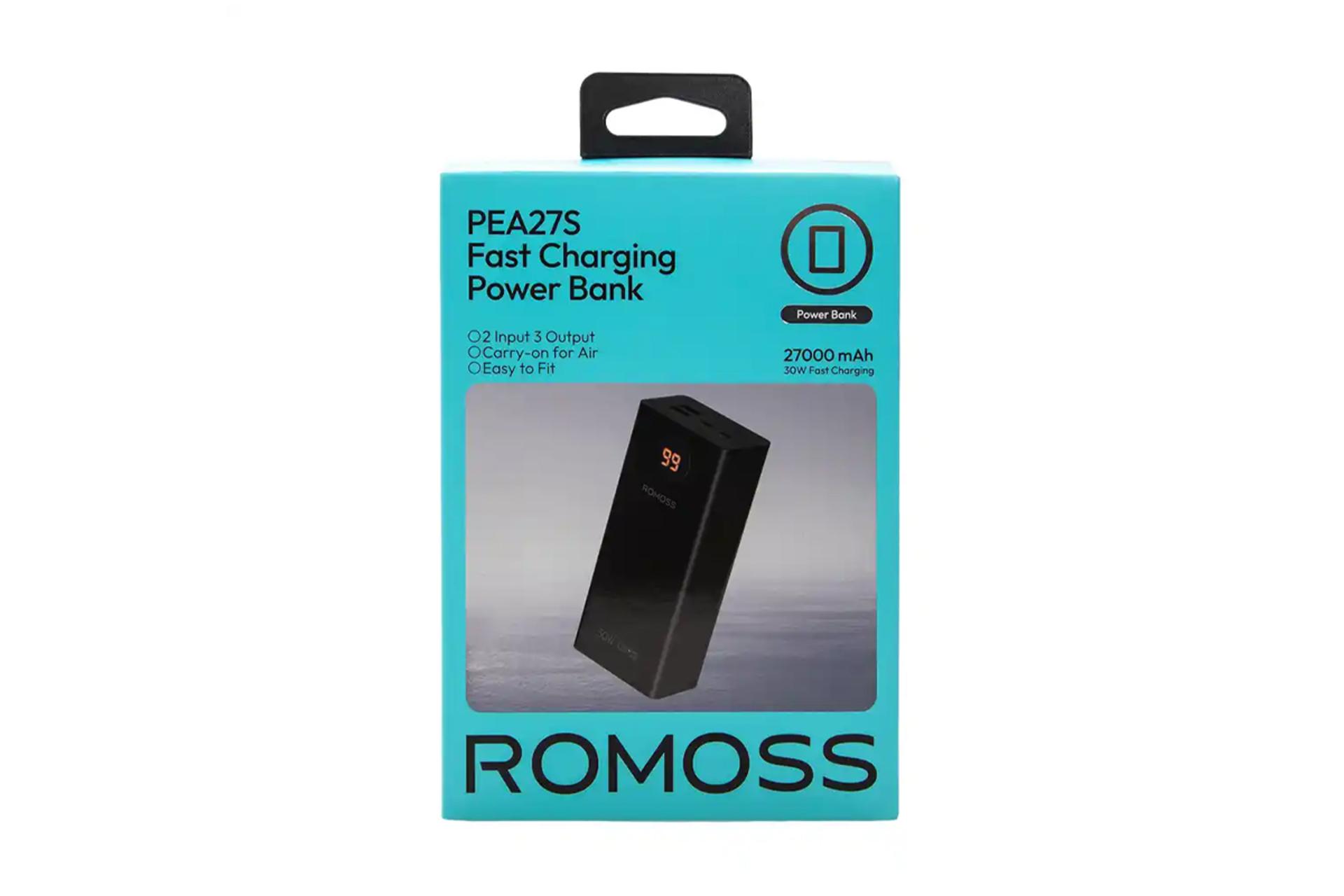 جعبه پاور بانک روموس PEA27-292 با ظرفیت 27000 میلی‌آمپر ساعت