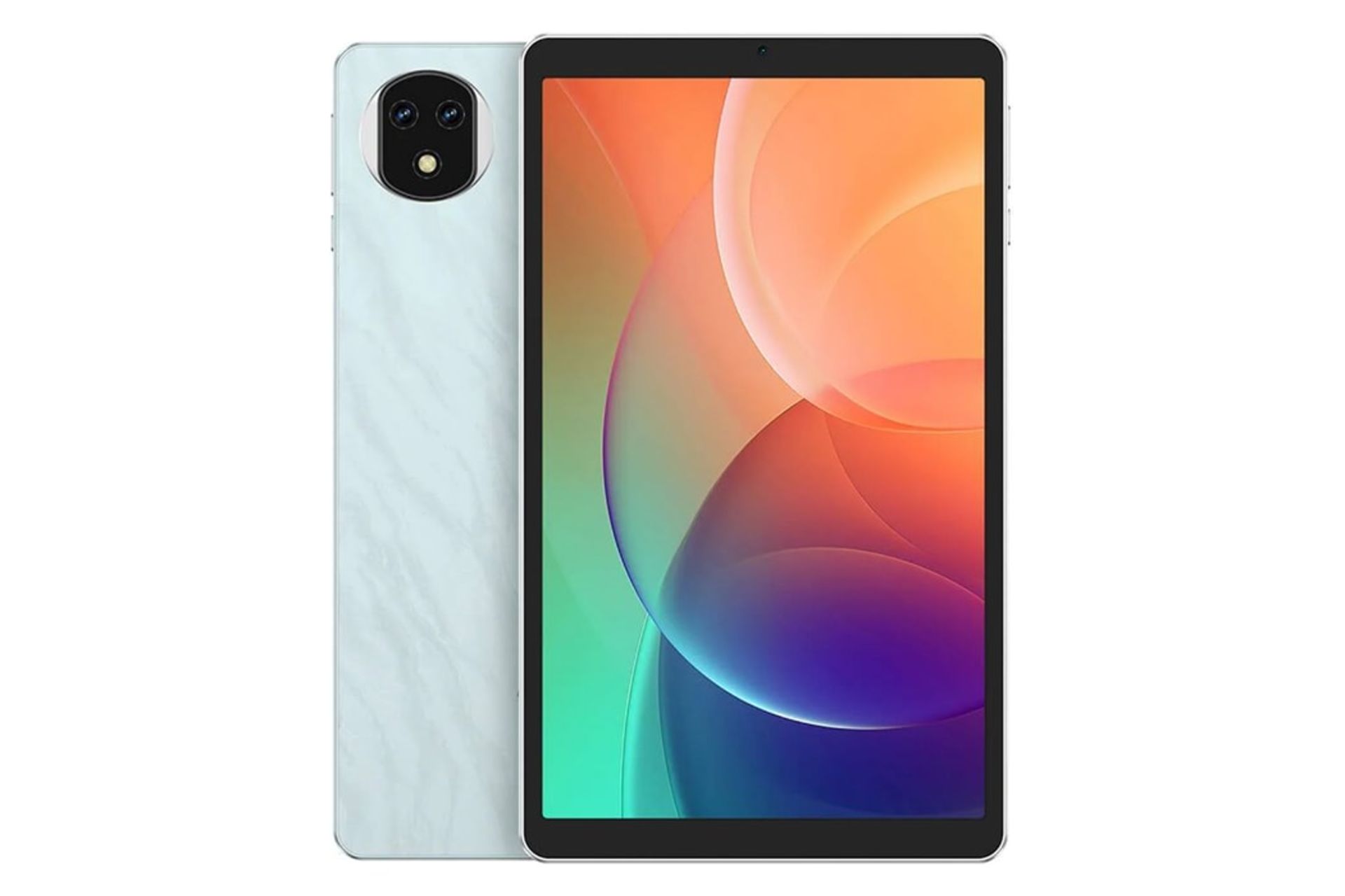 نمای کلی تبلت تب A9 پرو یولفون / Ulefone Tab A9 Pro با نمایشگر روشن و نمایش دوربین پنل پشت