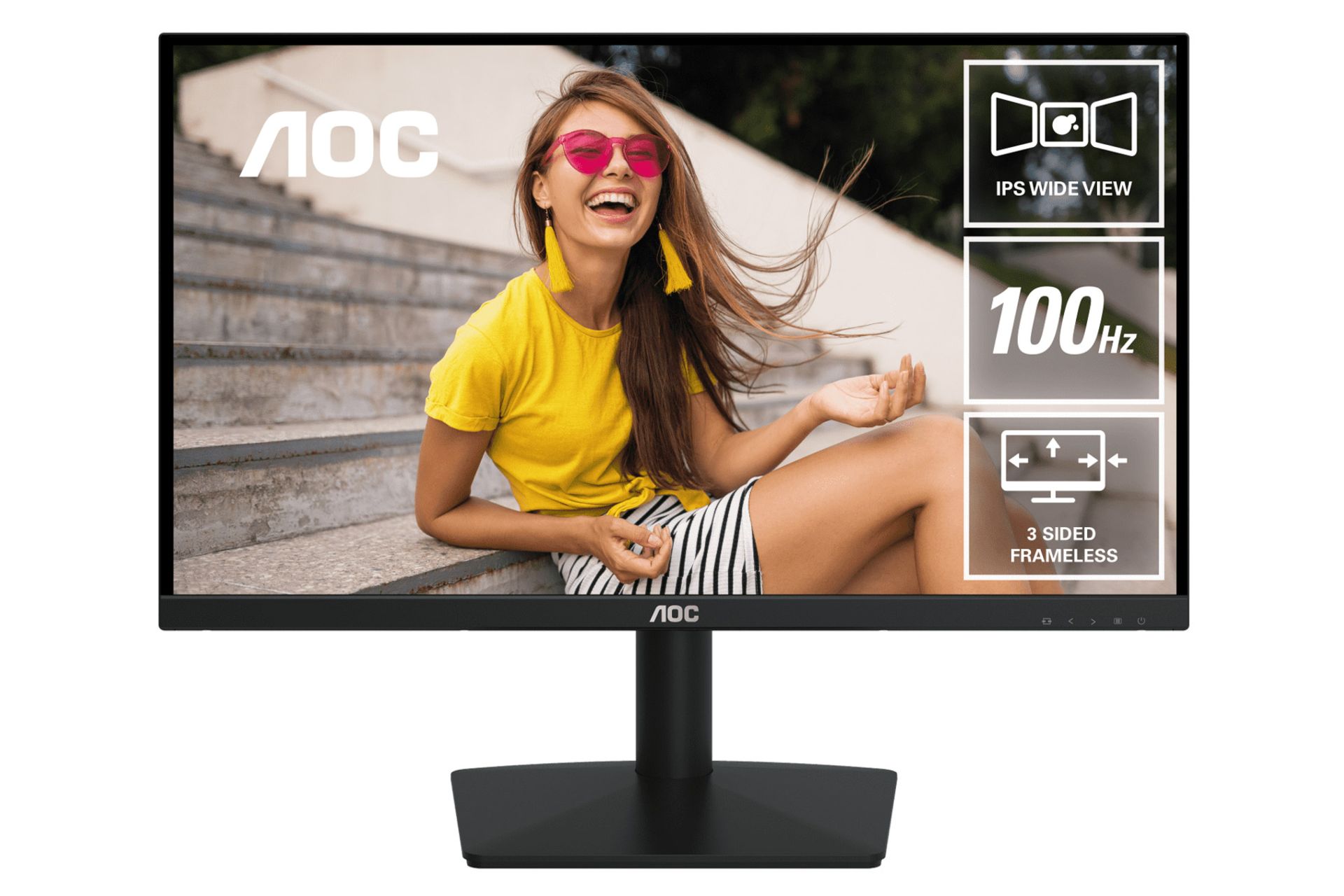 مانیتور ای او سی 23.6 اینچ مدل 24B15H2 نمای روبرو