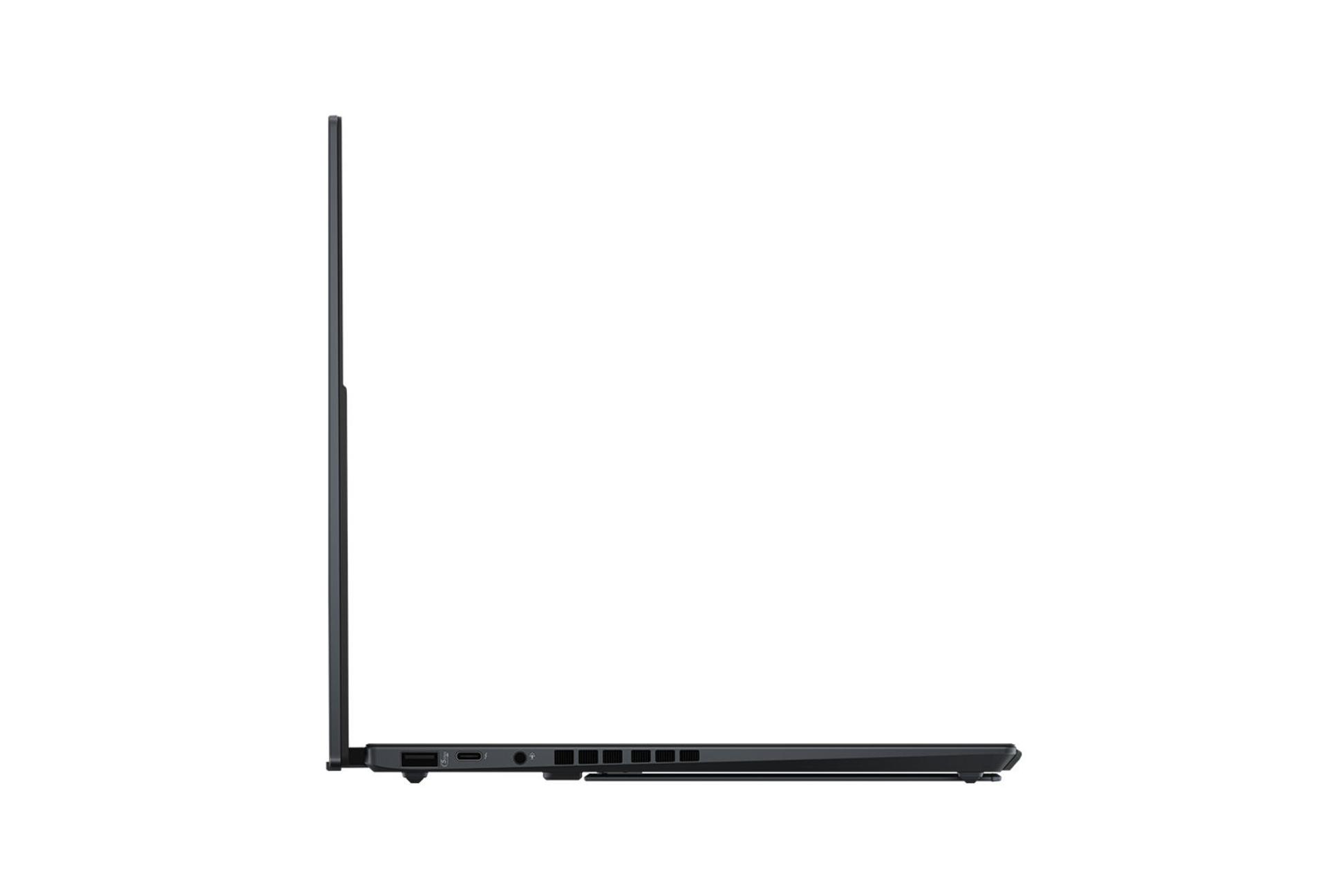 لپ تاپ ایسوس ASUS Zenbook DUO UX8406 نمای جانبی چپ و درگاه ها