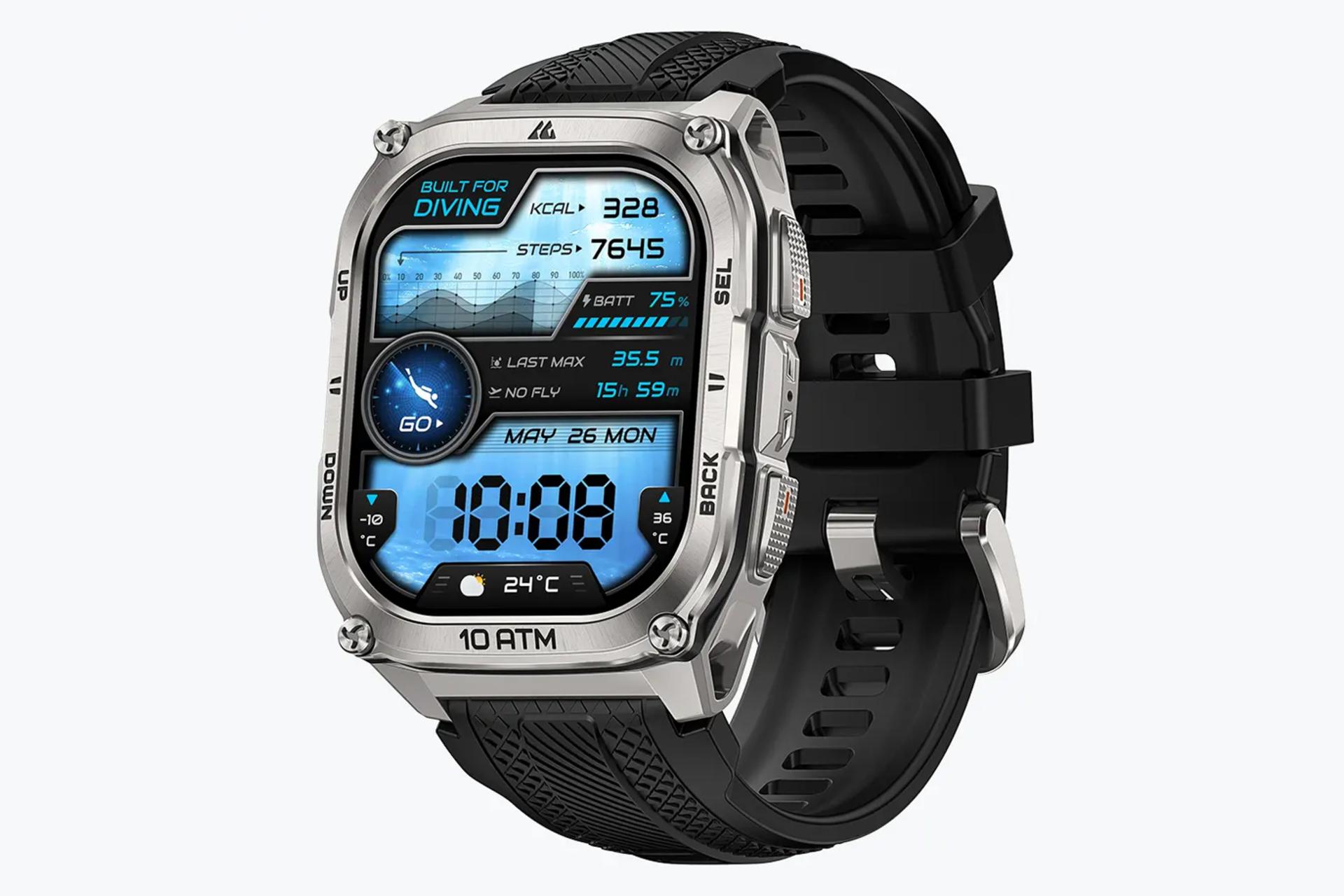 نمای سمت راست ساعت هوشمند کازپت Tank M4