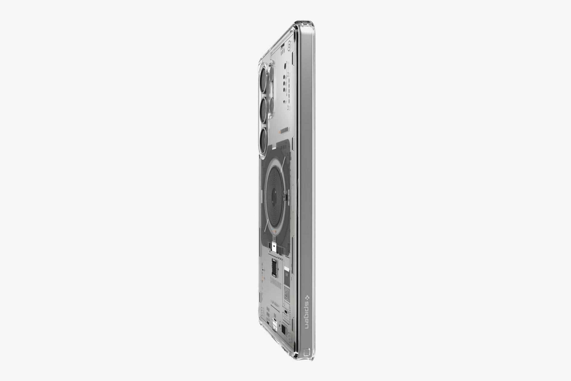 نمای کنار قاب گوشی اسپیگن مدل Ultra Hybrid Neo One MagFit Qi2 Ready مناسب سامسونگ Galaxy S25 Ultra