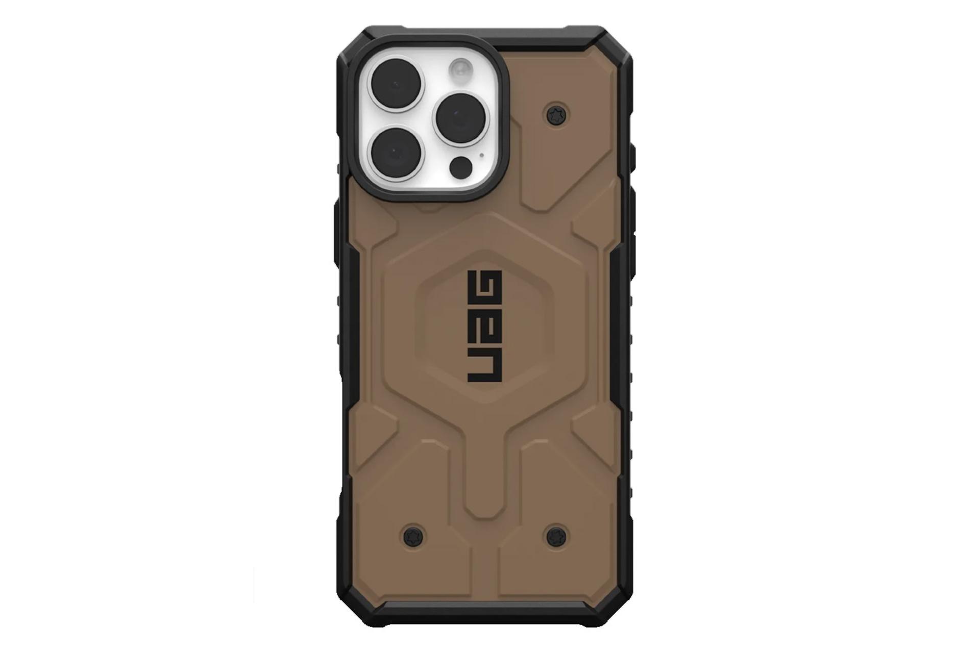 قاب گوشی یو ای جی مدل Pathfinder مناسب اپل iPhone 16 Pro Max رنگ قهوه ای