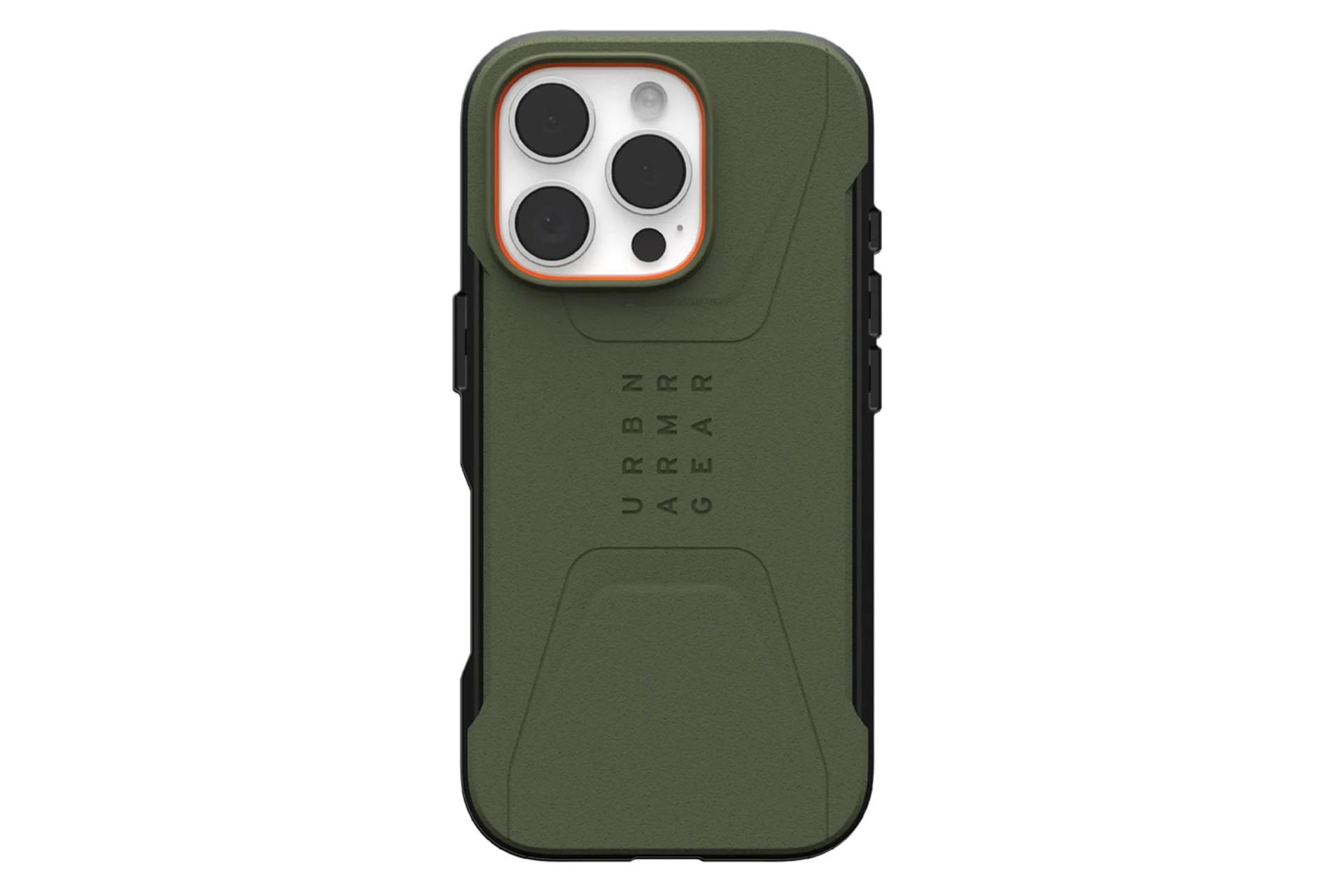 قاب گوشی یو ای جی مدل Civilian مناسب اپل iPhone 16 Pro Max رنگ سبز