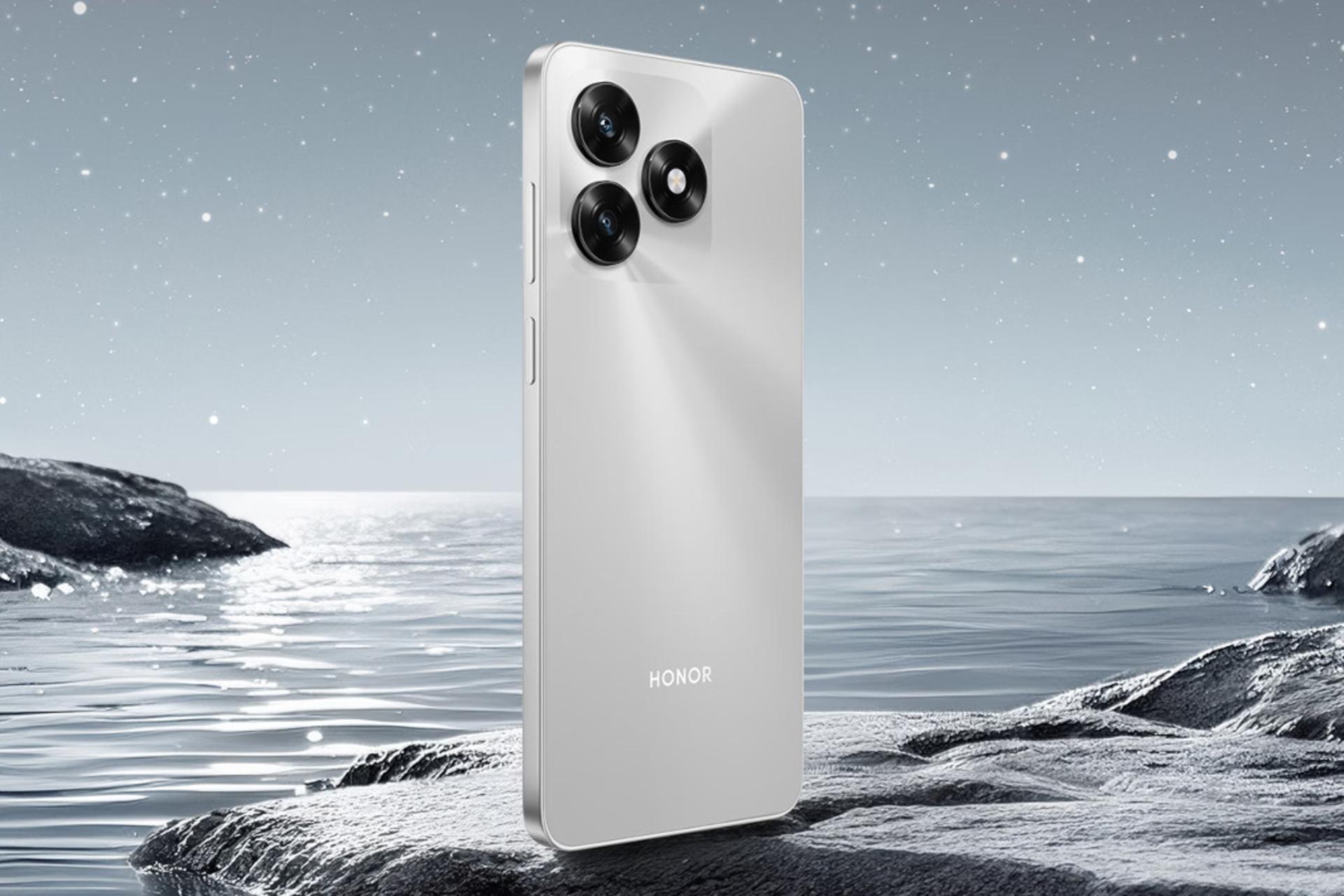 پنل پشت و چینش دوربین گوشی موبایل آنر HONOR X5c نقره ای