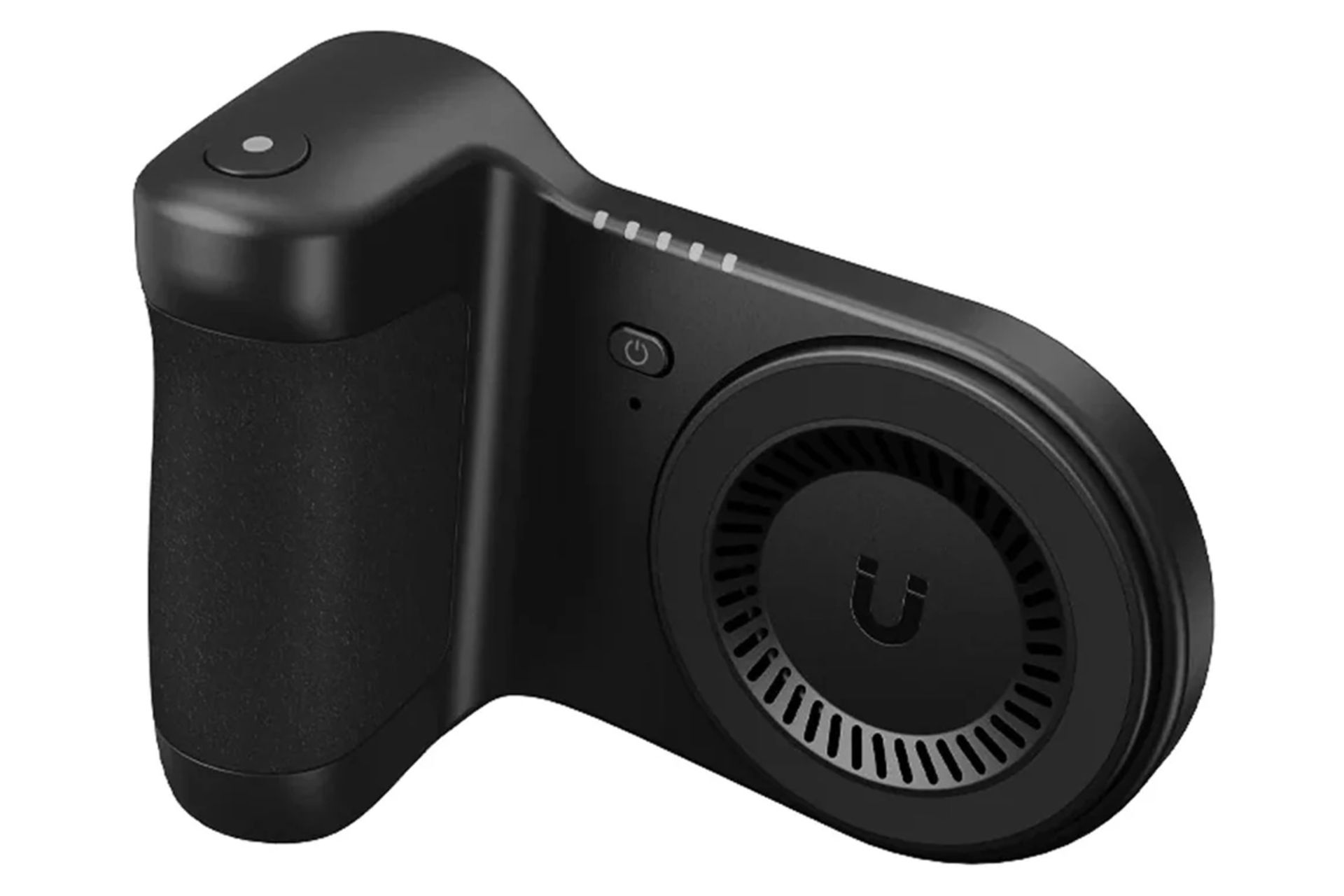 رنگ مشکی پاور بانک انرجیا MagCam Grip با ظرفیت 5000 میلی‌آمپر ساعت و امکان شارژ بی‌سیم