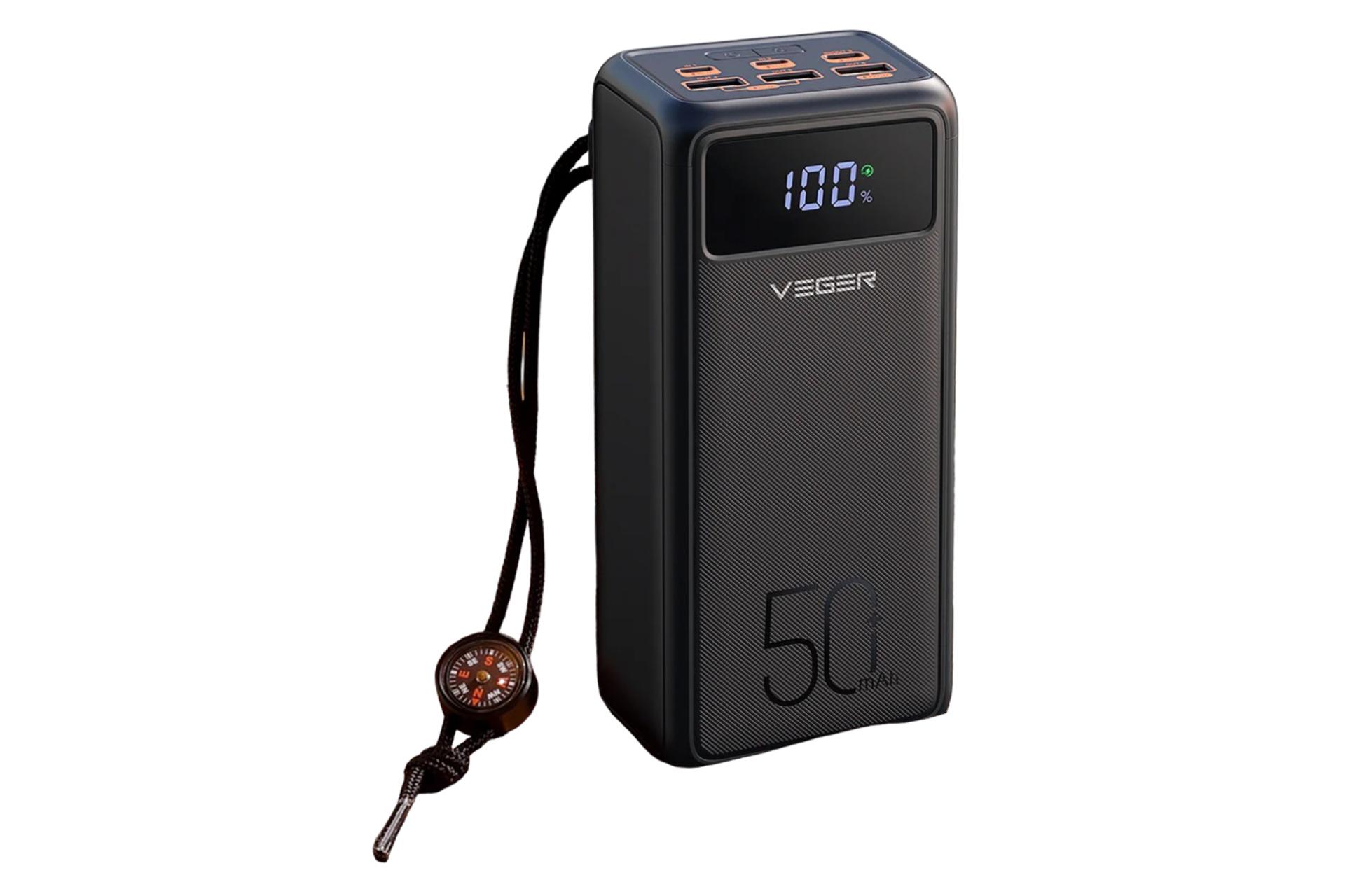 ابعاد و اندازه پاور بانک وگر Tank Lite با ظرفیت 50000 میلی‌آمپر ساعت