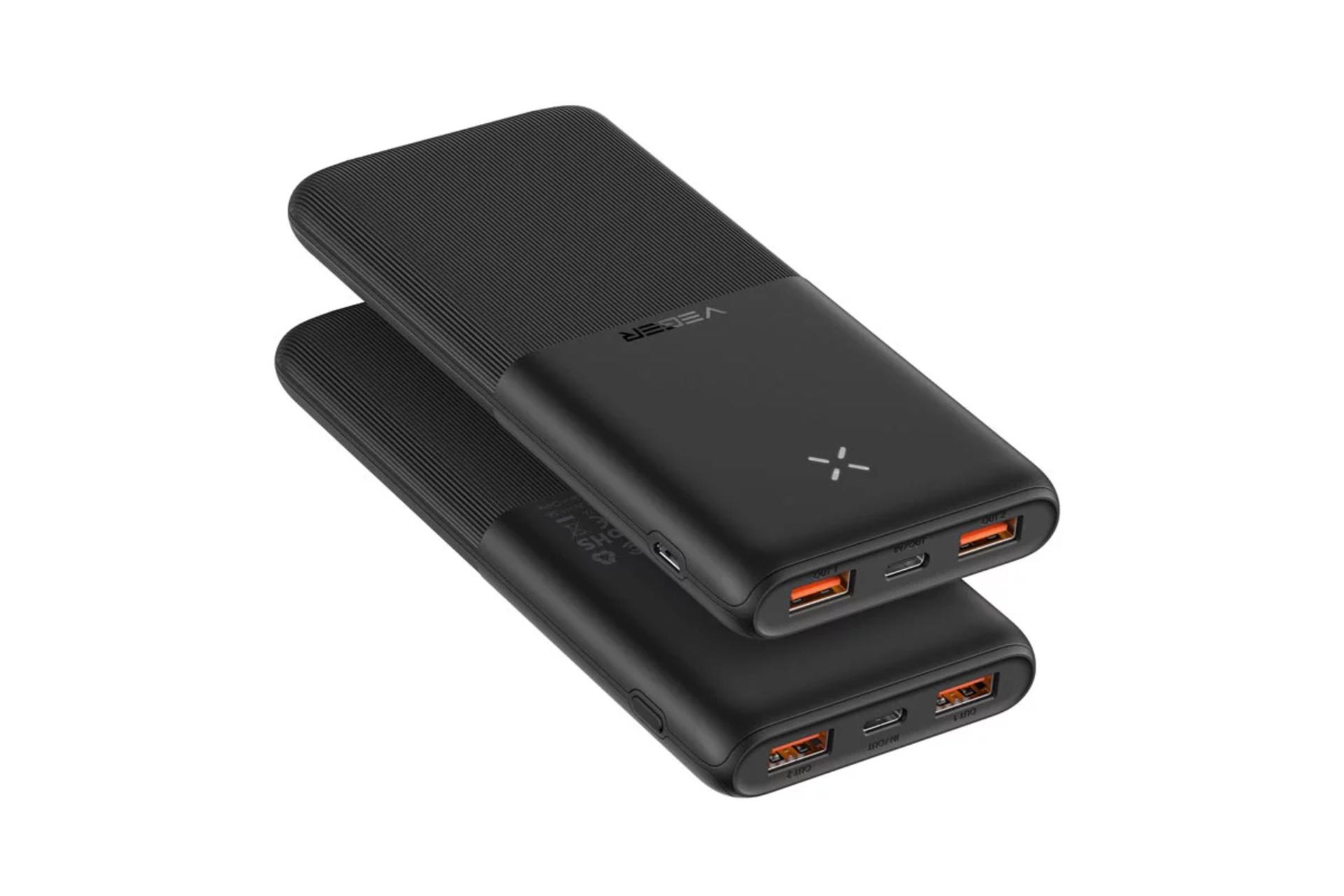 پاور بانک وگر W1168 با ظرفیت 10000 میلی‌آمپر ساعت