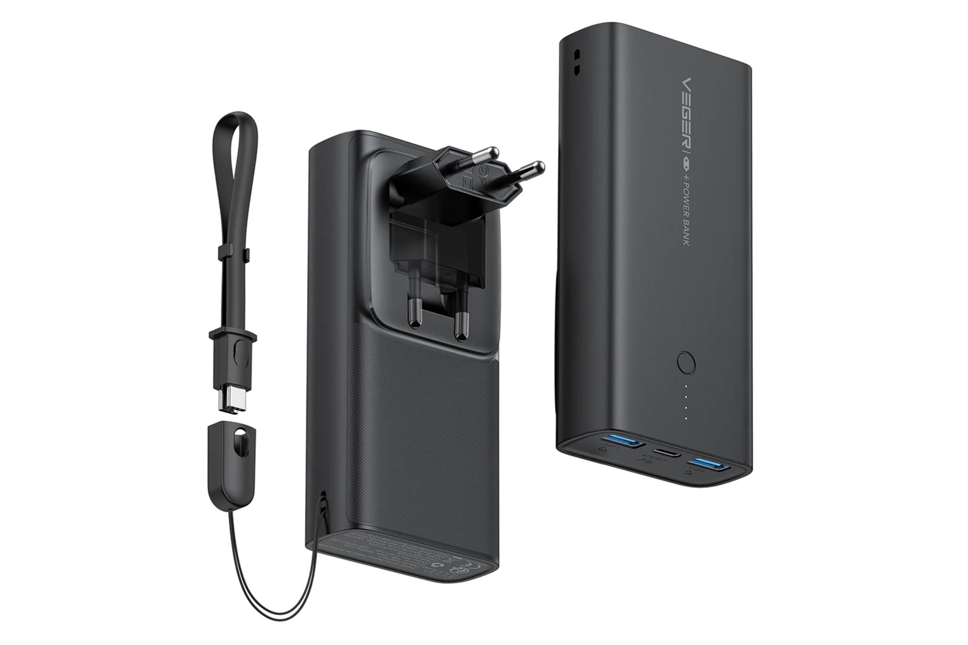 پاور بانک وگر ACE100 با ظرفیت 10000 میلی‌آمپر ساعت