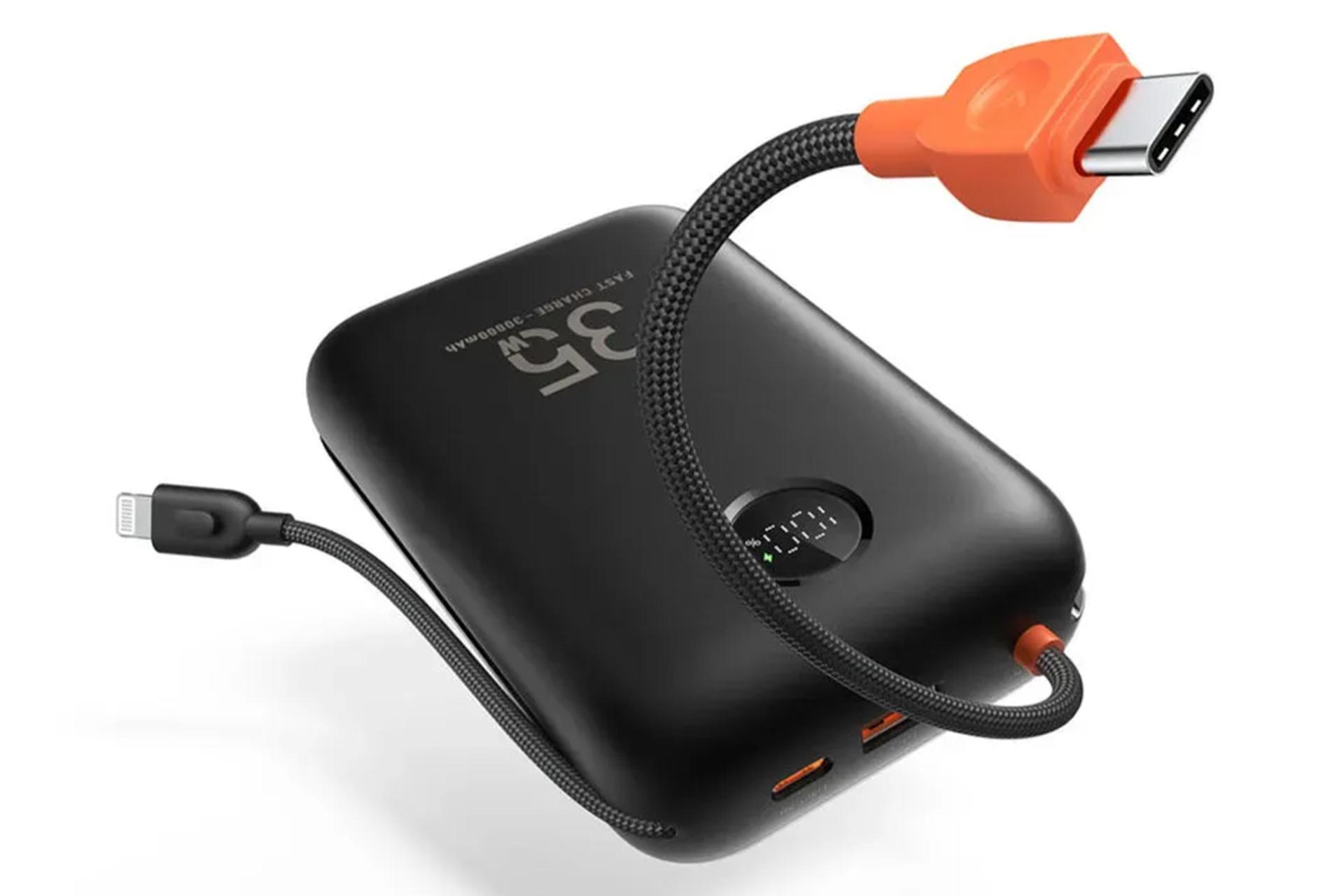 کانکتور و اتصال پاور بانک وگر K3 با ظرفیت 30000 میلی‌آمپر ساعت