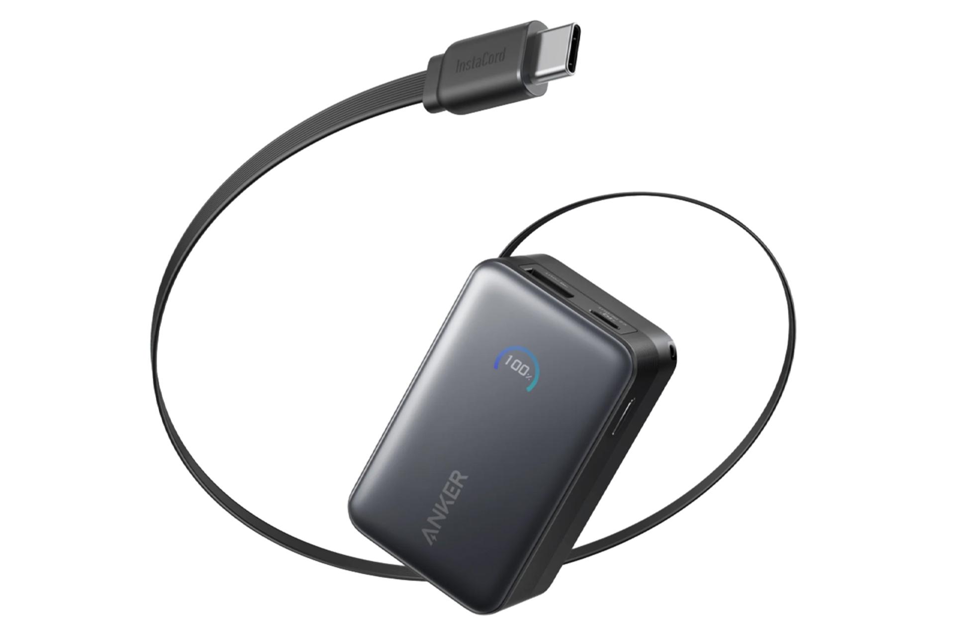 پاور بانک انکر Nano 10K 45W A1638 با ظرفیت 10000 میلی‌آمپر ساعت رنگ مشکی
