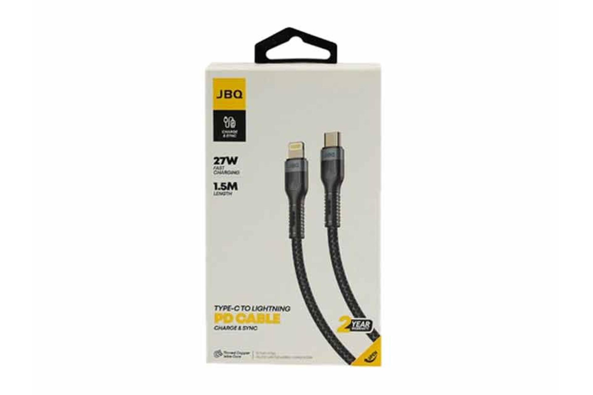 جعبه کابل شارژ USB جی بی کیو Type-C به Lightning مدل CA-720 ci با طول 1.5 متر