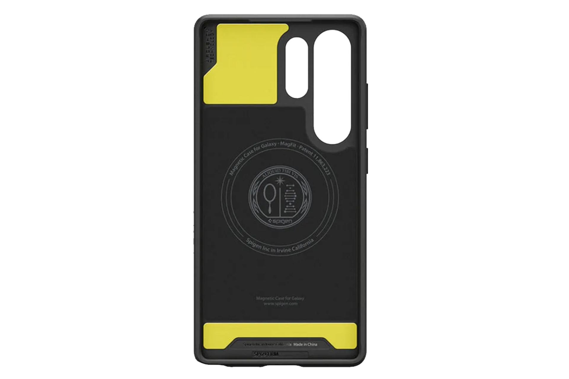 نمای داخل قاب گوشی اسپیگن مدل Rugged Armor MagFit مناسب سامسونگ Galaxy S25 Ultra