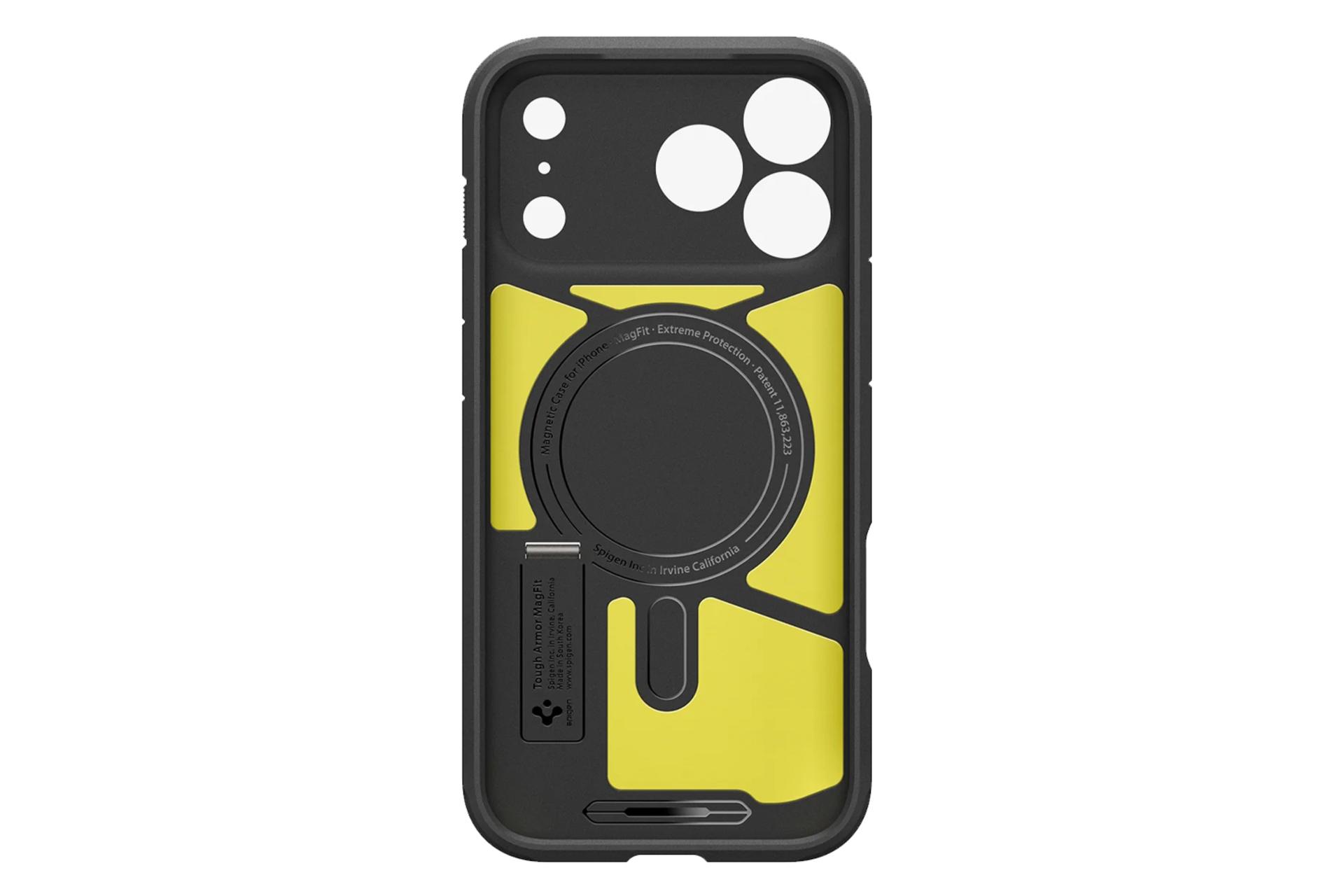 نمای داخل قاب گوشی اسپیگن مدل Tough Armor T MagFit مناسب اپل iPhone 17 Pro Max