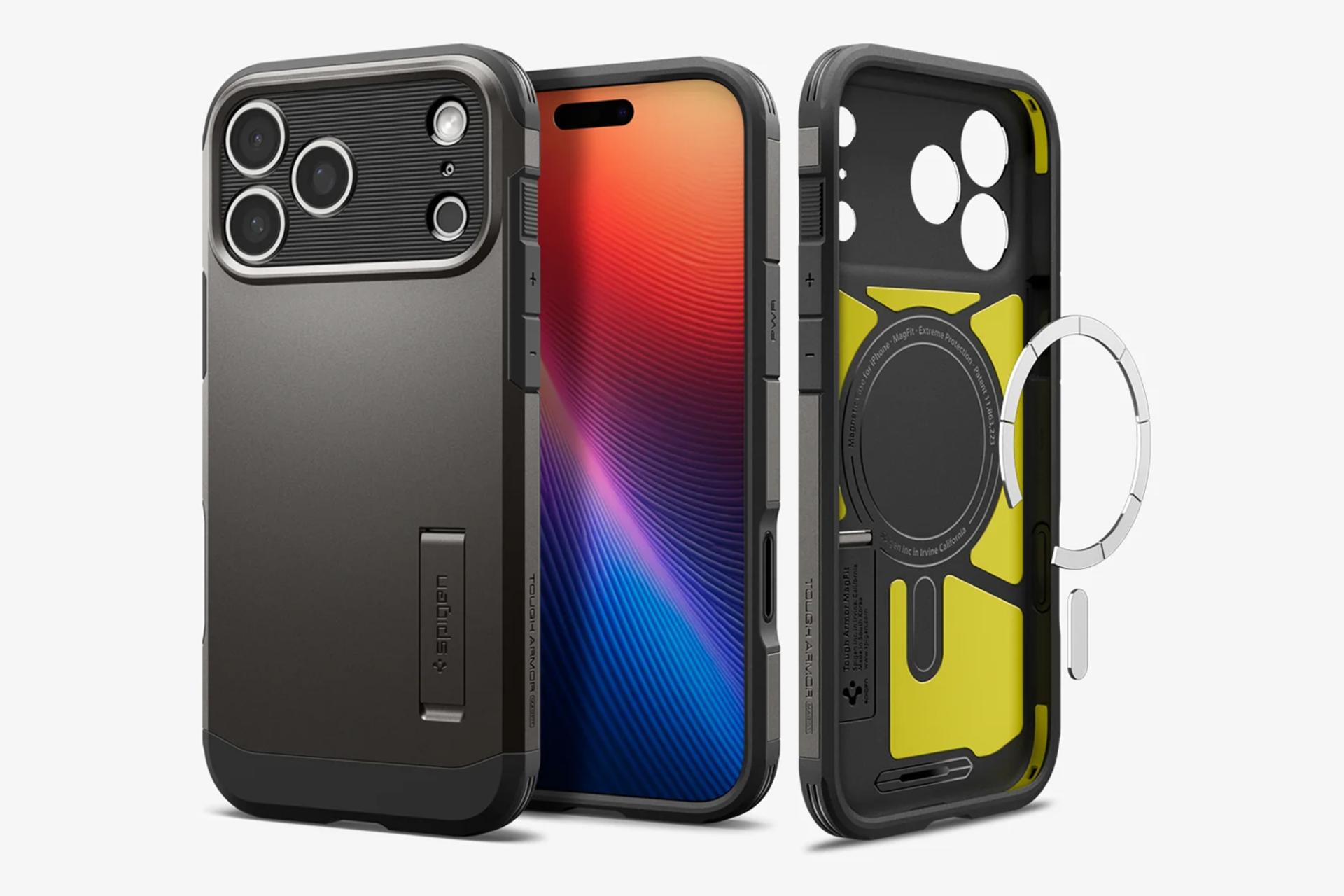 قاب گوشی اسپیگن مدل Tough Armor T MagFit مناسب اپل iPhone 17 Pro Max