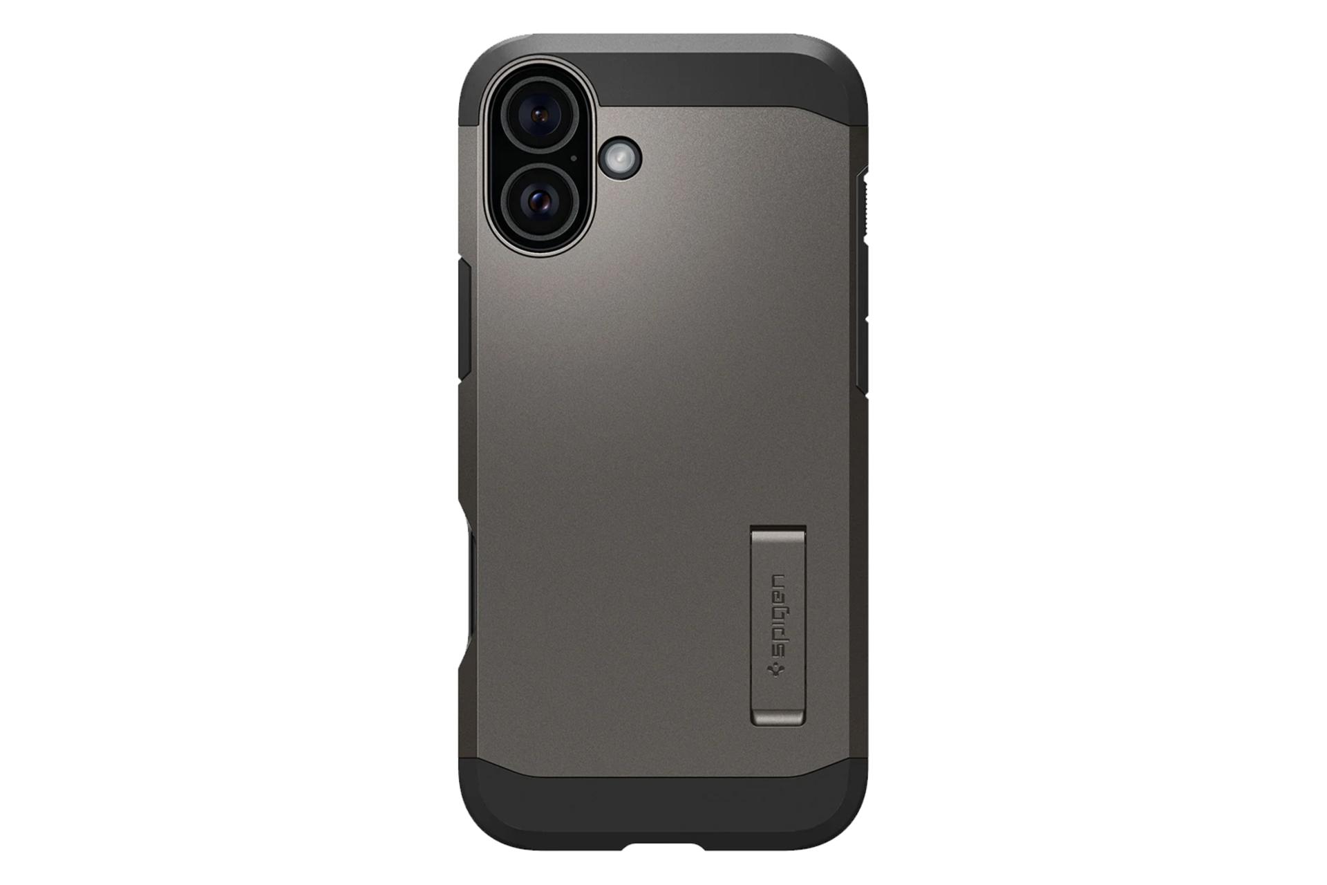 نمای پشت قاب گوشی اسپیگن مدل Tough Armor AI MagFit مناسب اپل iPhone 16