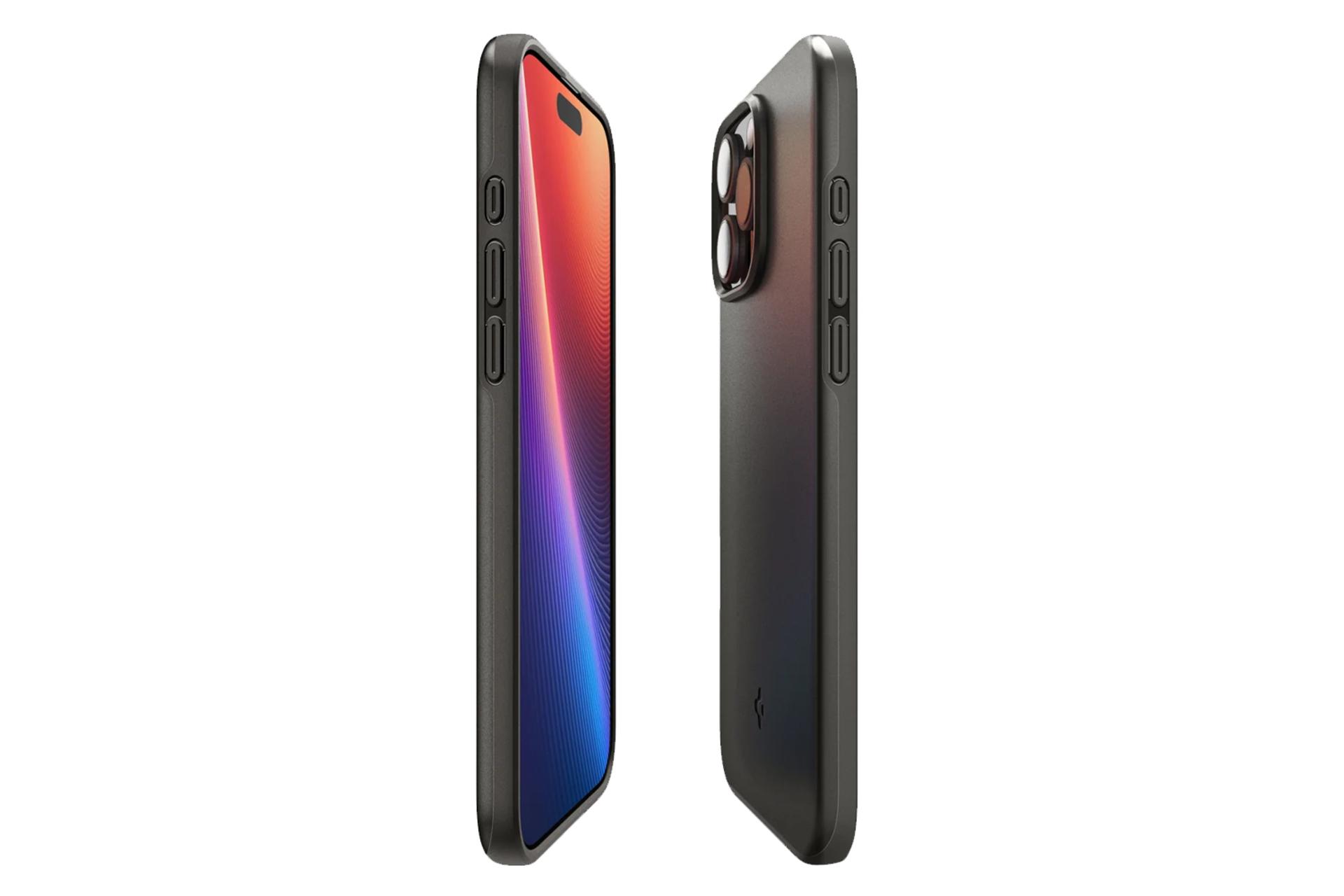 نمای کنار قاب گوشی اسپیگن مدل Thin Fit MagFit مناسب اپل iPhone 16 Pro