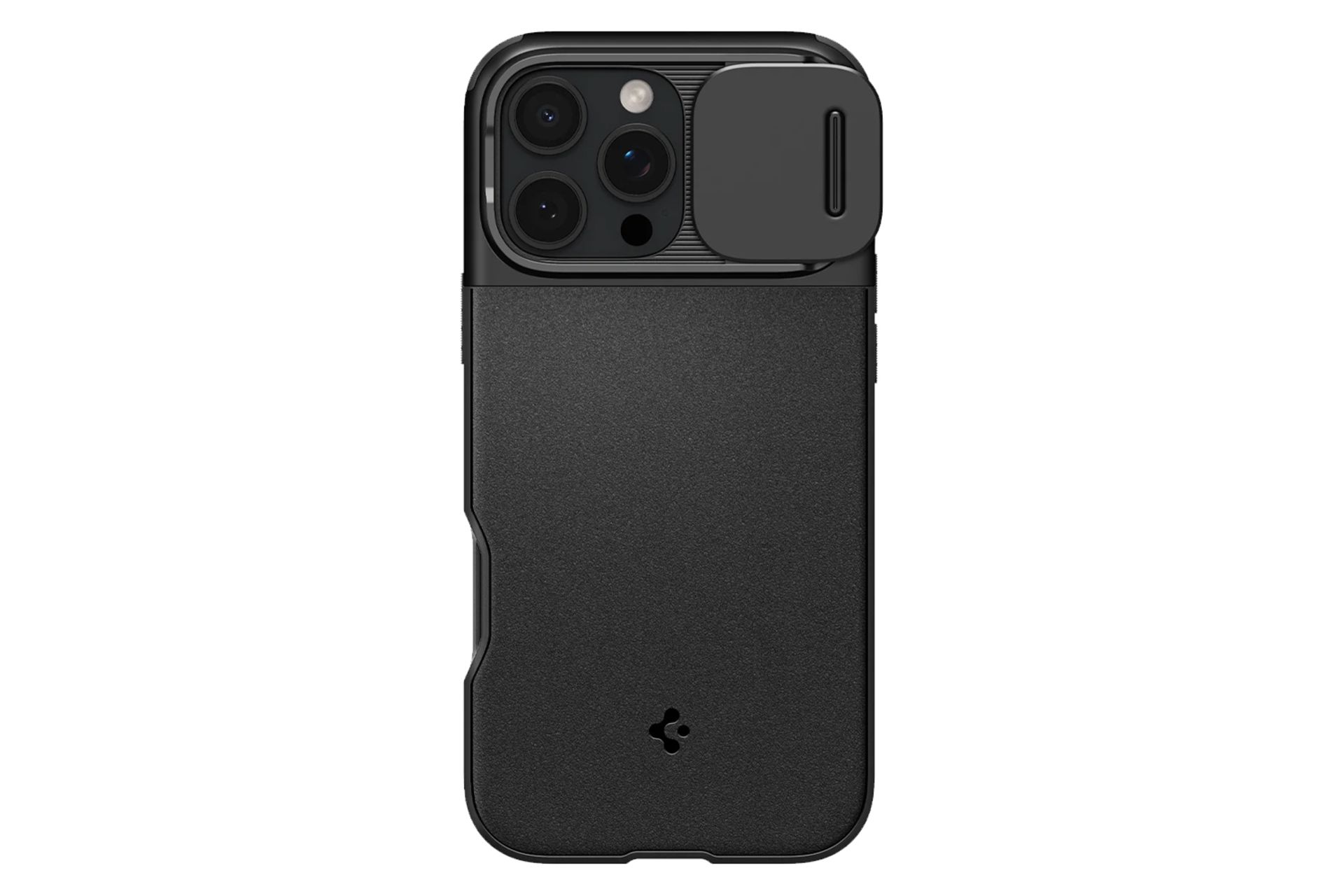 نمای پشت قاب گوشی اسپیگن مدل Optik Armor MagFit مناسب اپل iPhone 16 Pro Max