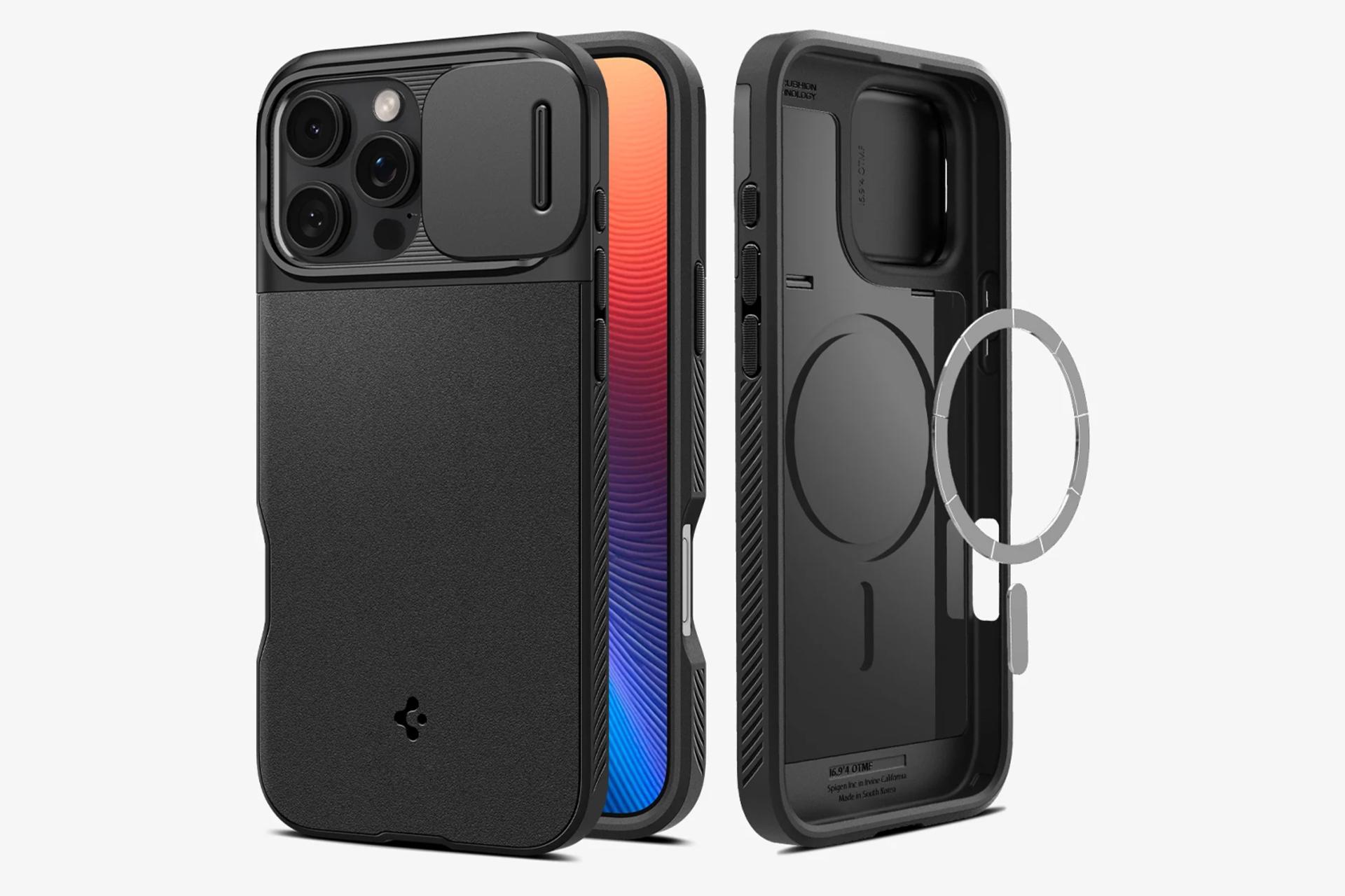 قاب گوشی اسپیگن مدل Optik Armor MagFit مناسب اپل iPhone 16 Pro Max