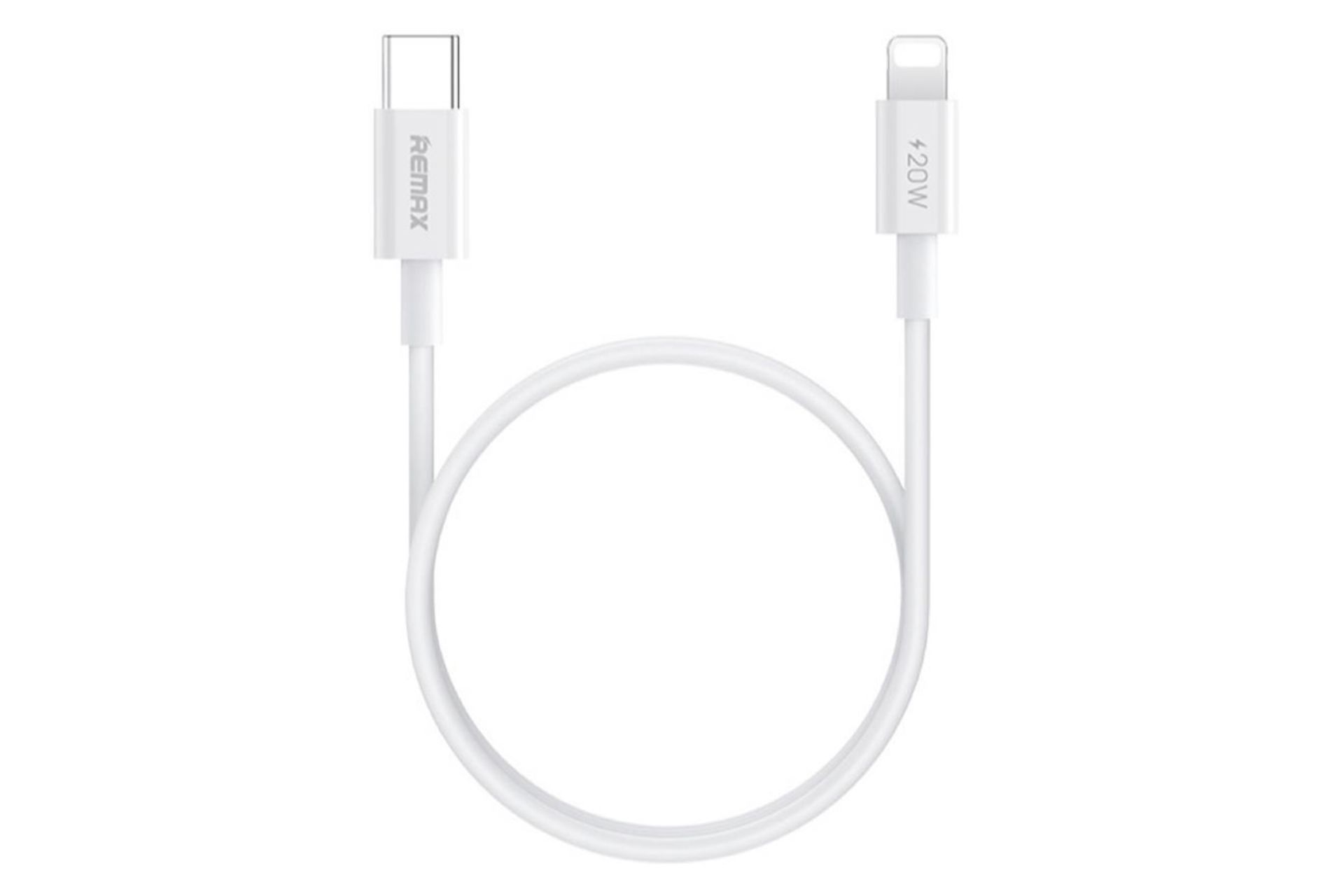 کابل شارژ USB ریمکس Type-C به Lightning مدل RC-C026 با طول 1 متر رنگ سفید