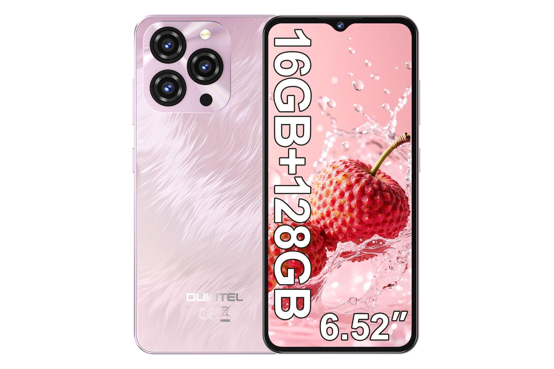 پنل جلو و پشت گوشی موبایل اوکیتل C3 نسخه 2025 صورتی / Oukitel C3 2025