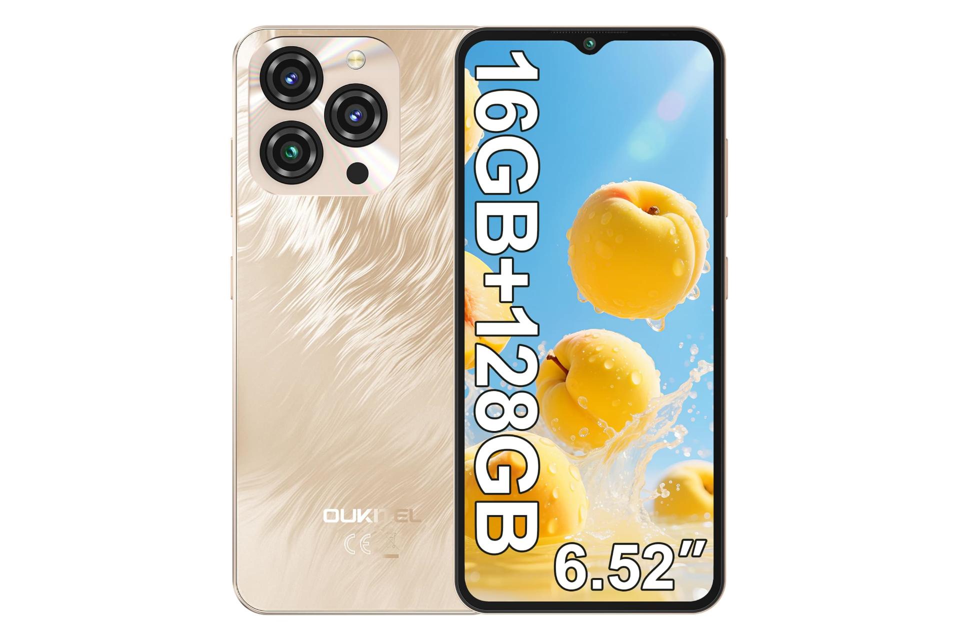 پنل جلو و پشت گوشی موبایل اوکیتل C3 نسخه 2025 طلایی / Oukitel C3 2025