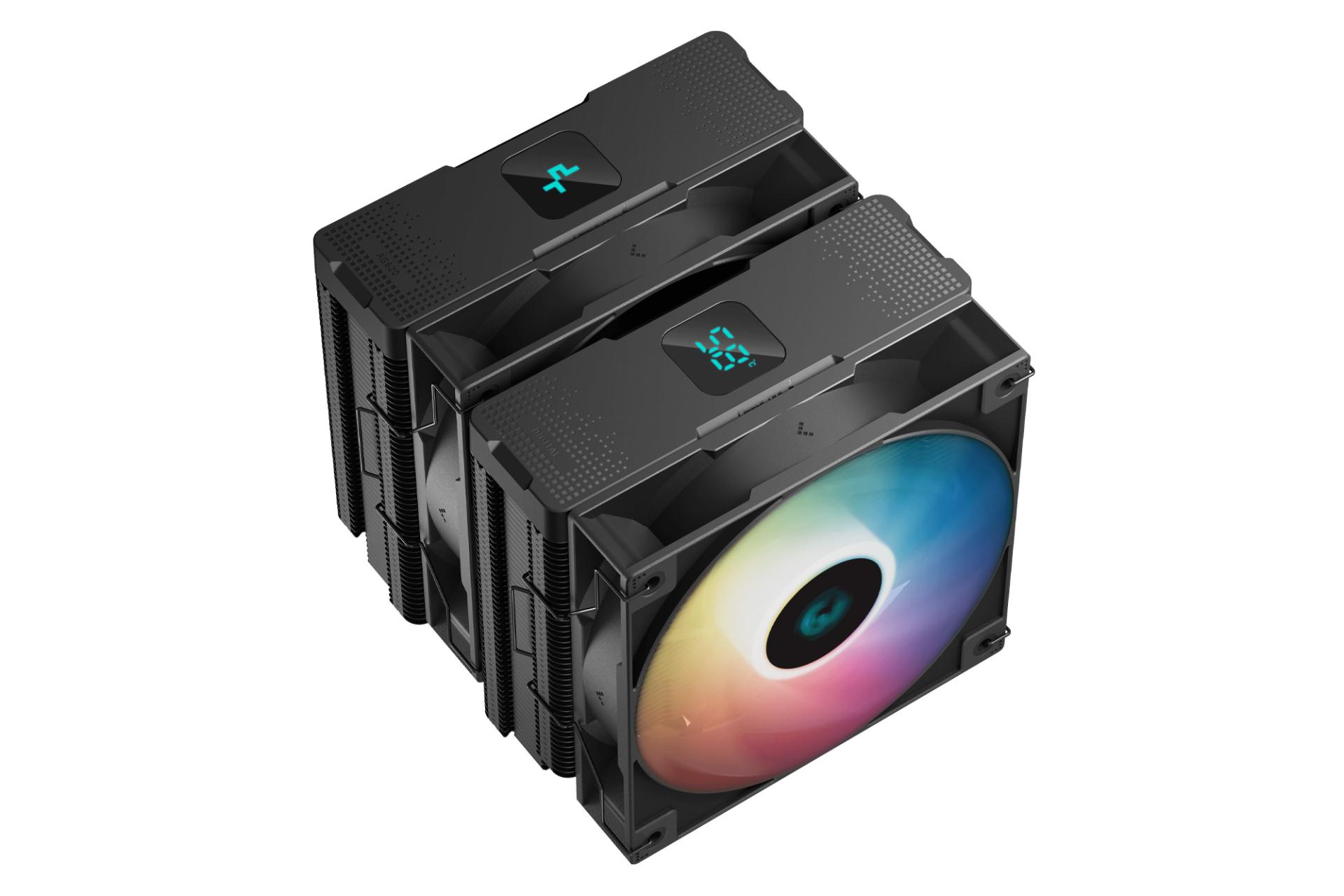 خنک کننده پردازنده دیپ کول AG620 DIGITAL BK ARGB نمای بالا