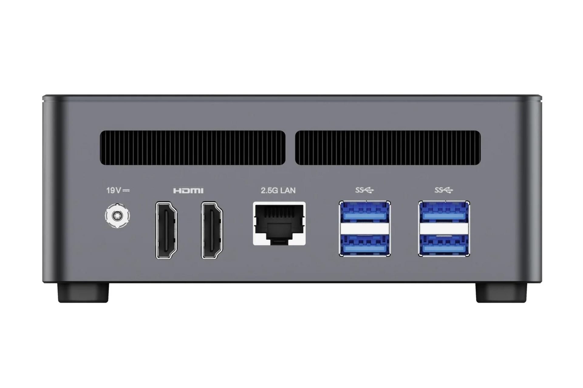 نمای پشت کامپیوتر کوچک UM790 Pro مینیس فروم