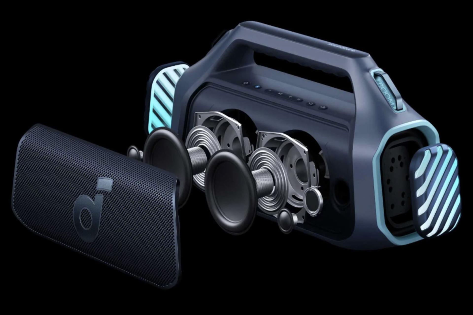 نمای داخل اسپیکر انکر SoundCore Boom 2 Plus