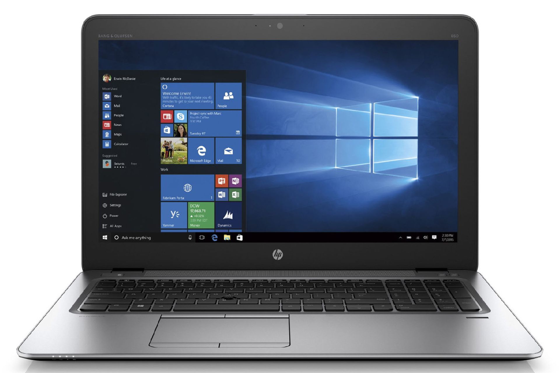 لپ تاپ EliteBook 850 G3 اچ پی نمای روبرو