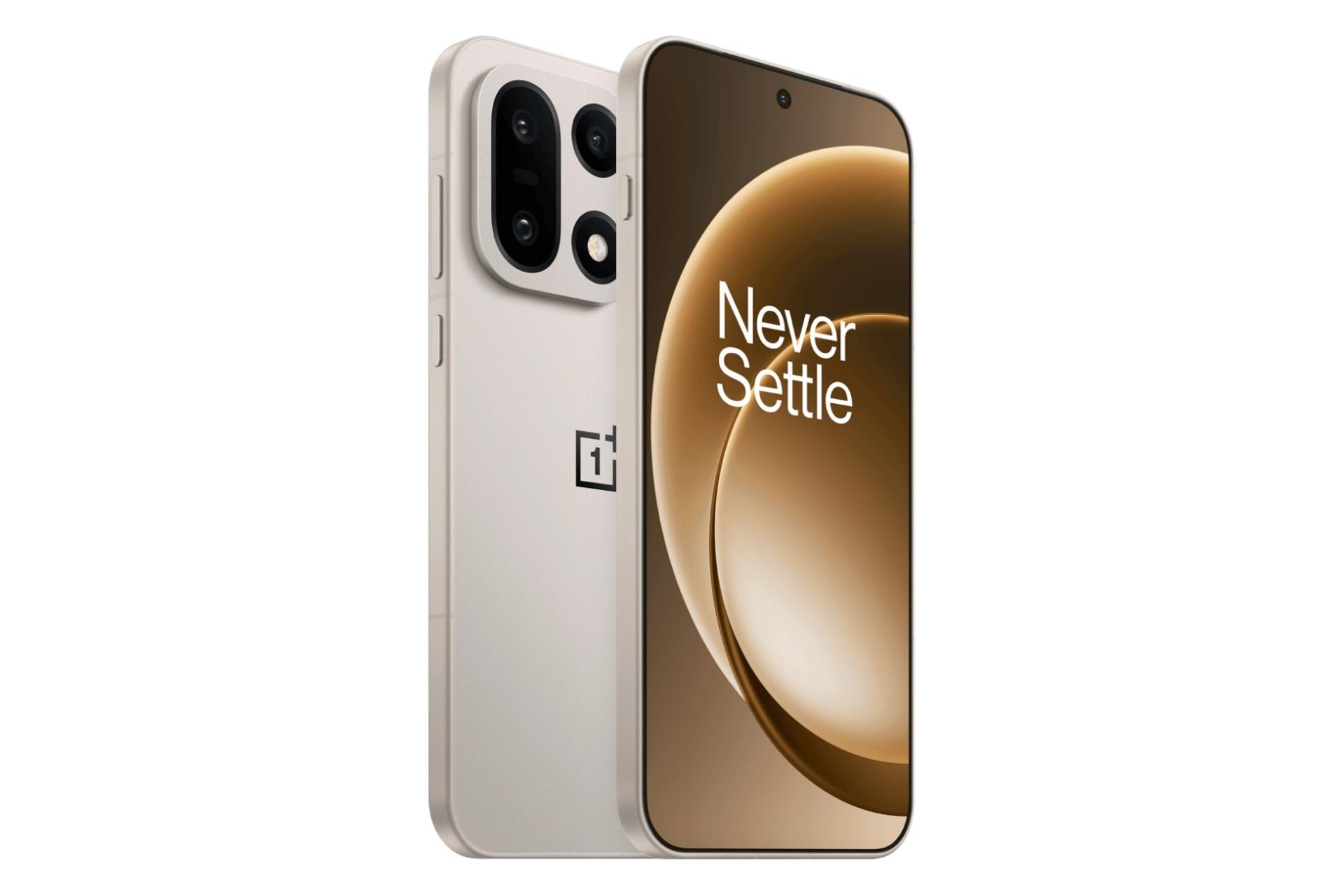 نمای جانبی گوشی موبایل وان پلاس 15 طلایی / OnePlus 15