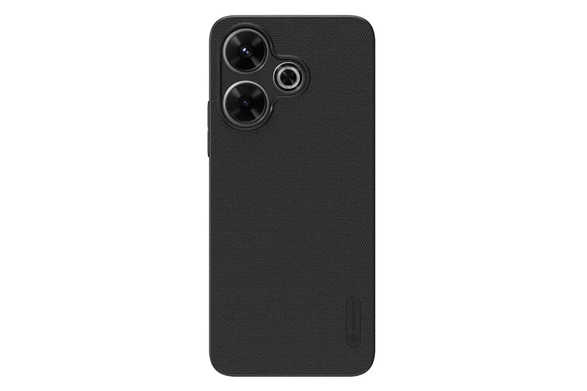 رنگ مشکی قاب گوشی نیلکین مدل Super Frosted Shield مناسب شیائومی Redmi Note 13R / Poco M6 4G