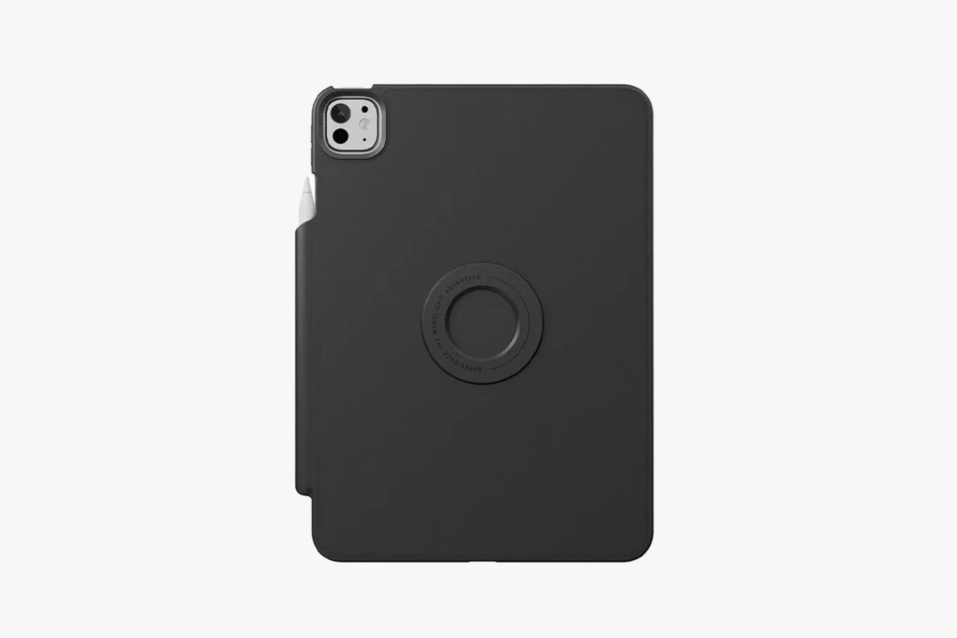 نمای پشت قاب تبلت کیف کلاسوری یونیک مدل Rovus SnapMount مناسب اپل iPad Pro 13 2024