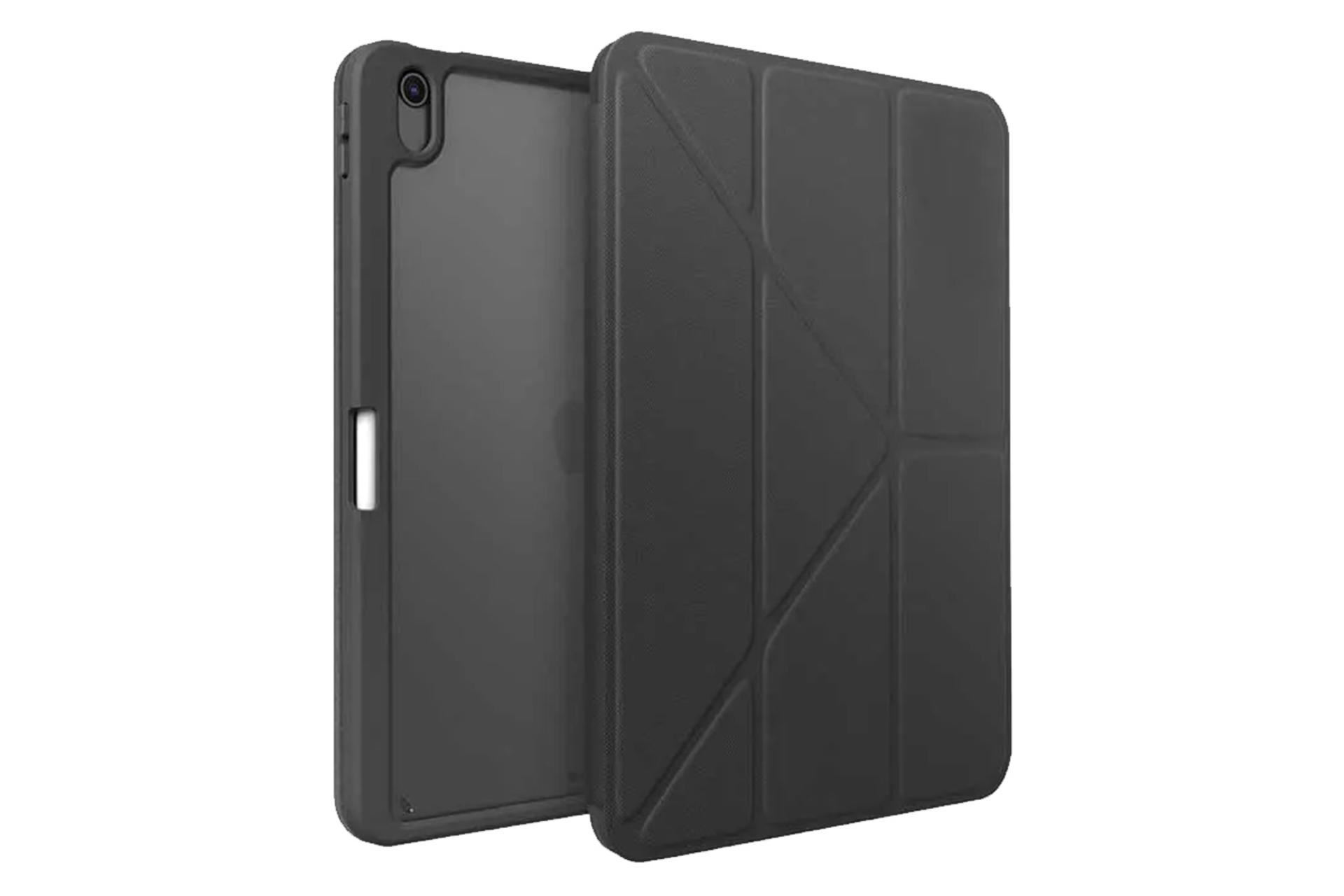 قاب تبلت کیف کلاسوری یونیک مدل Moven مناسب اپل iPad Air 13 2024 رنگ مشکی