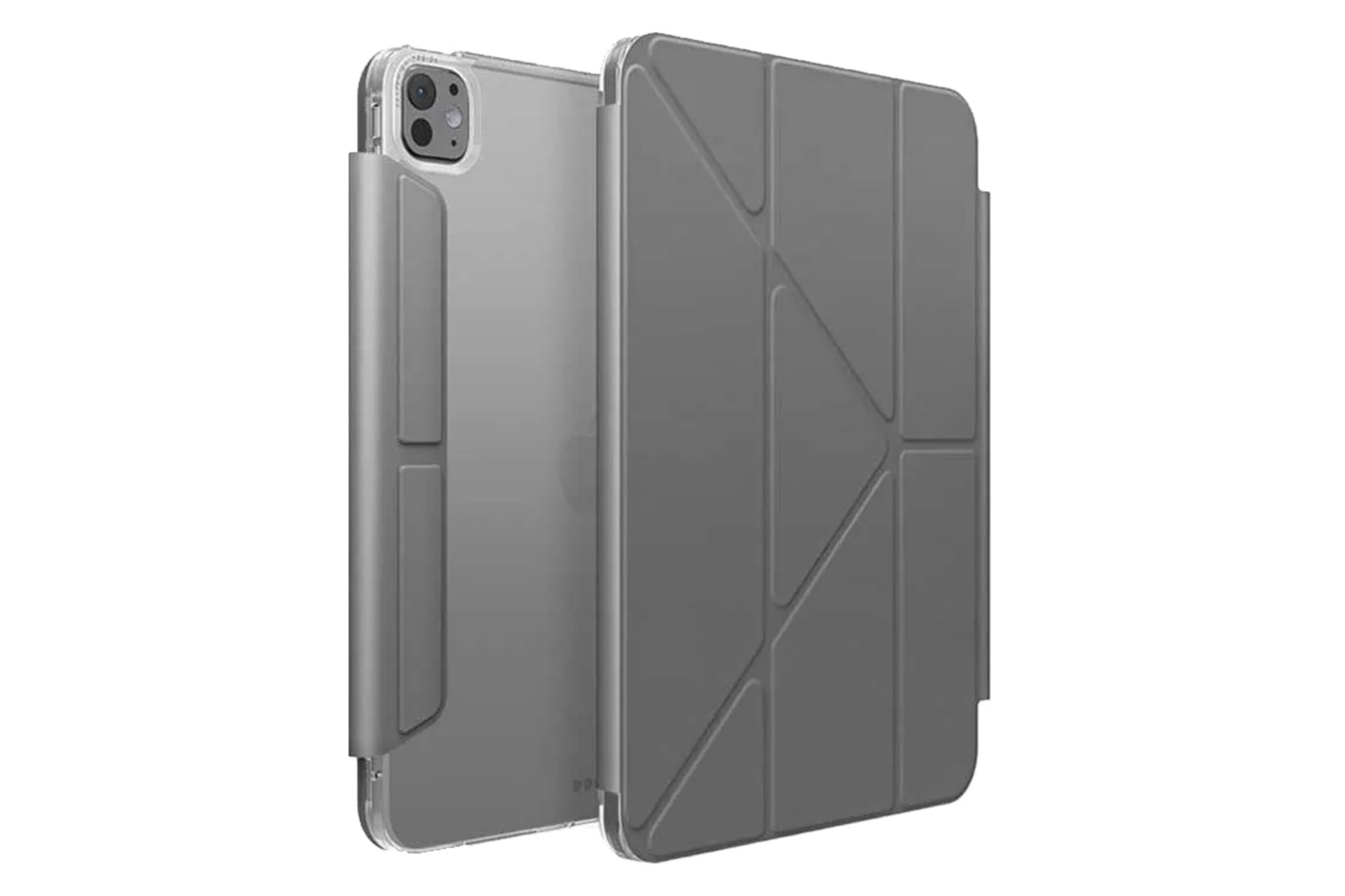 رنگ خاکستری قاب تبلت کیف کلاسوری یونیک مدل Camden Click مناسب اپل iPad Pro 11 2024