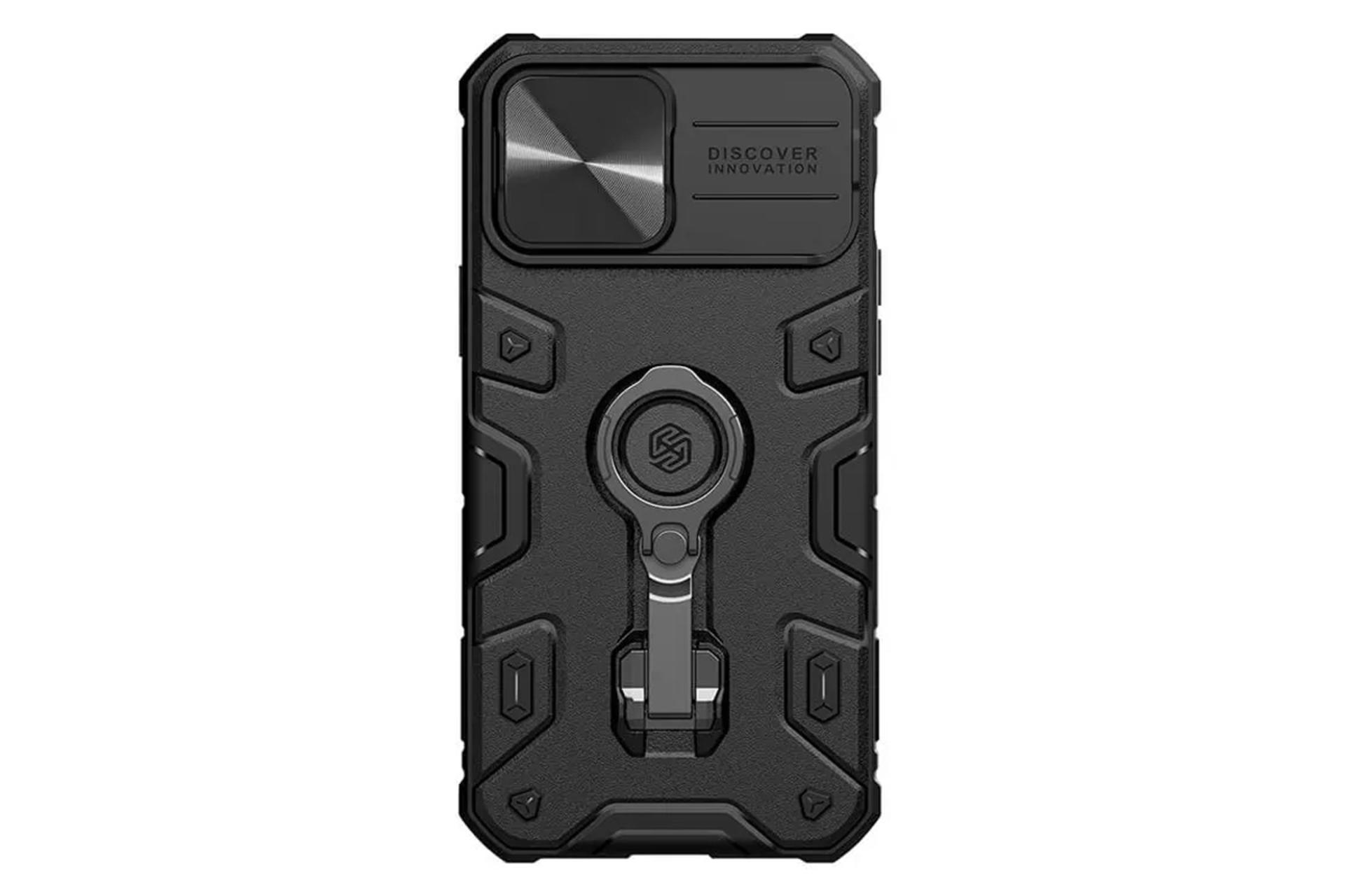 رنگ مشکی قاب گوشی نیلکین مدل CamShield Armor Pro مناسب اپل iPhone 13 Pro Max