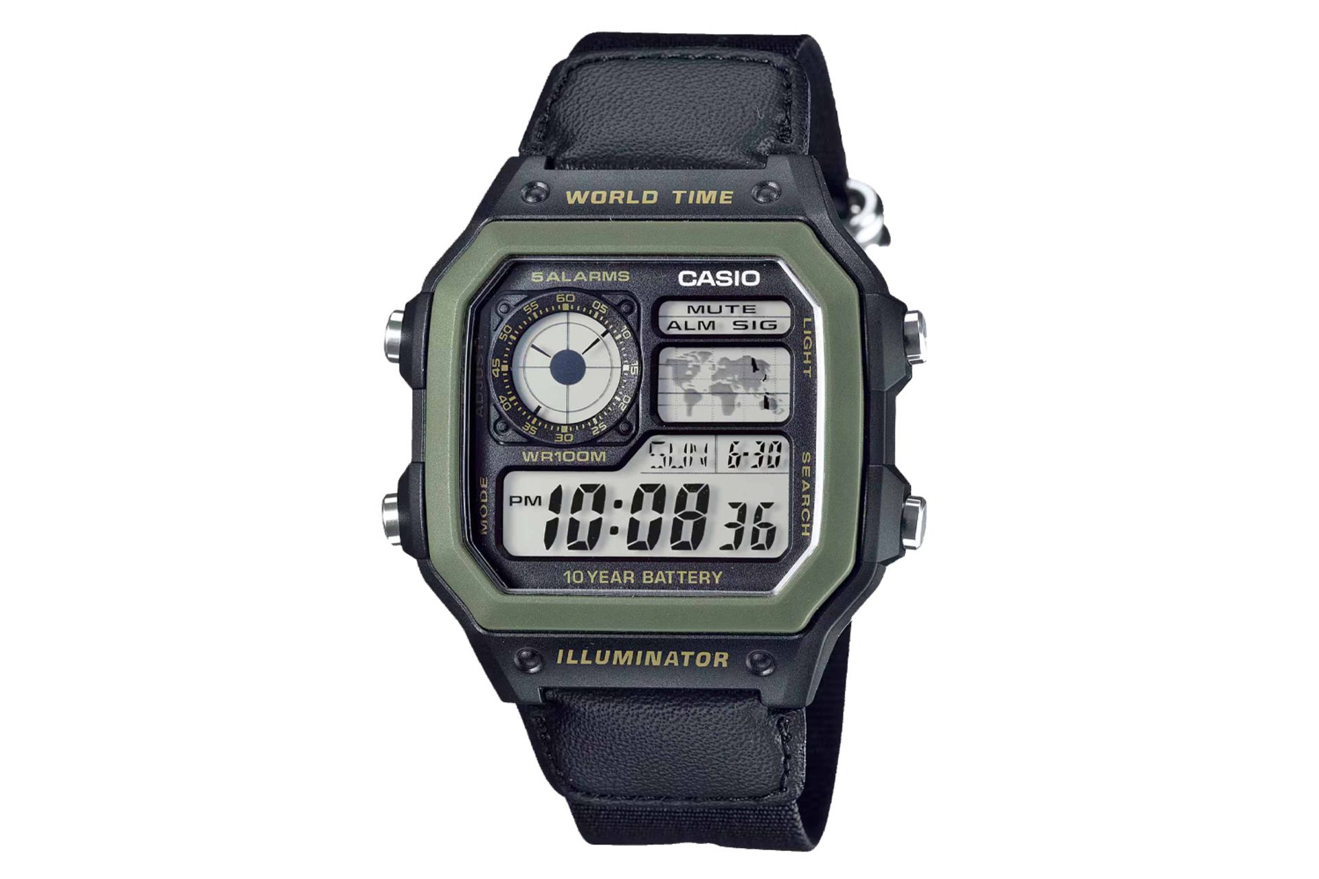 ساعت مچی مردانه کاسیو Digital AE-1200WHB-1BV نمای روبرو