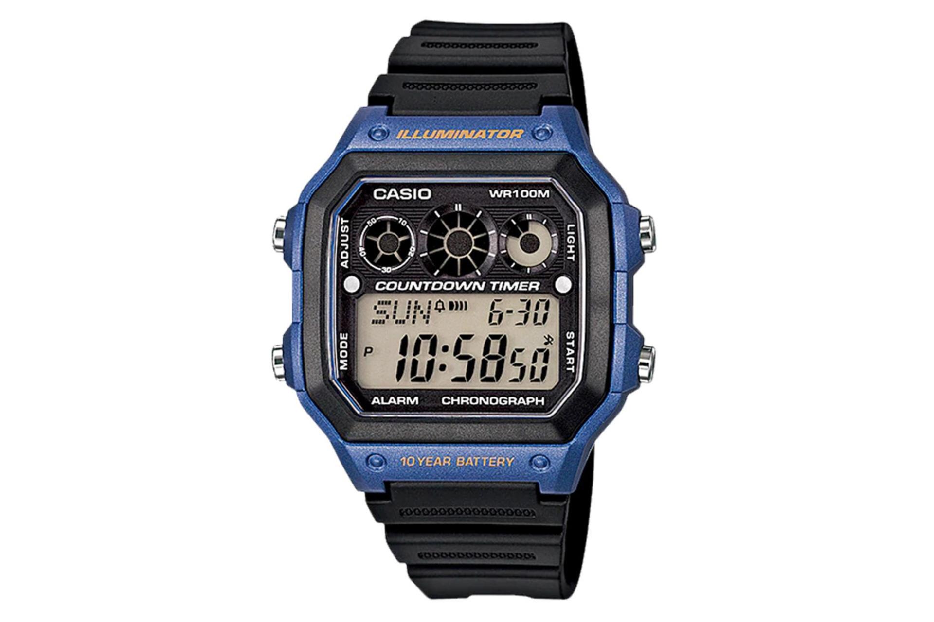 ساعت مچی مردانه کاسیو Digital AE-1300WH-2AV نمای روبرو