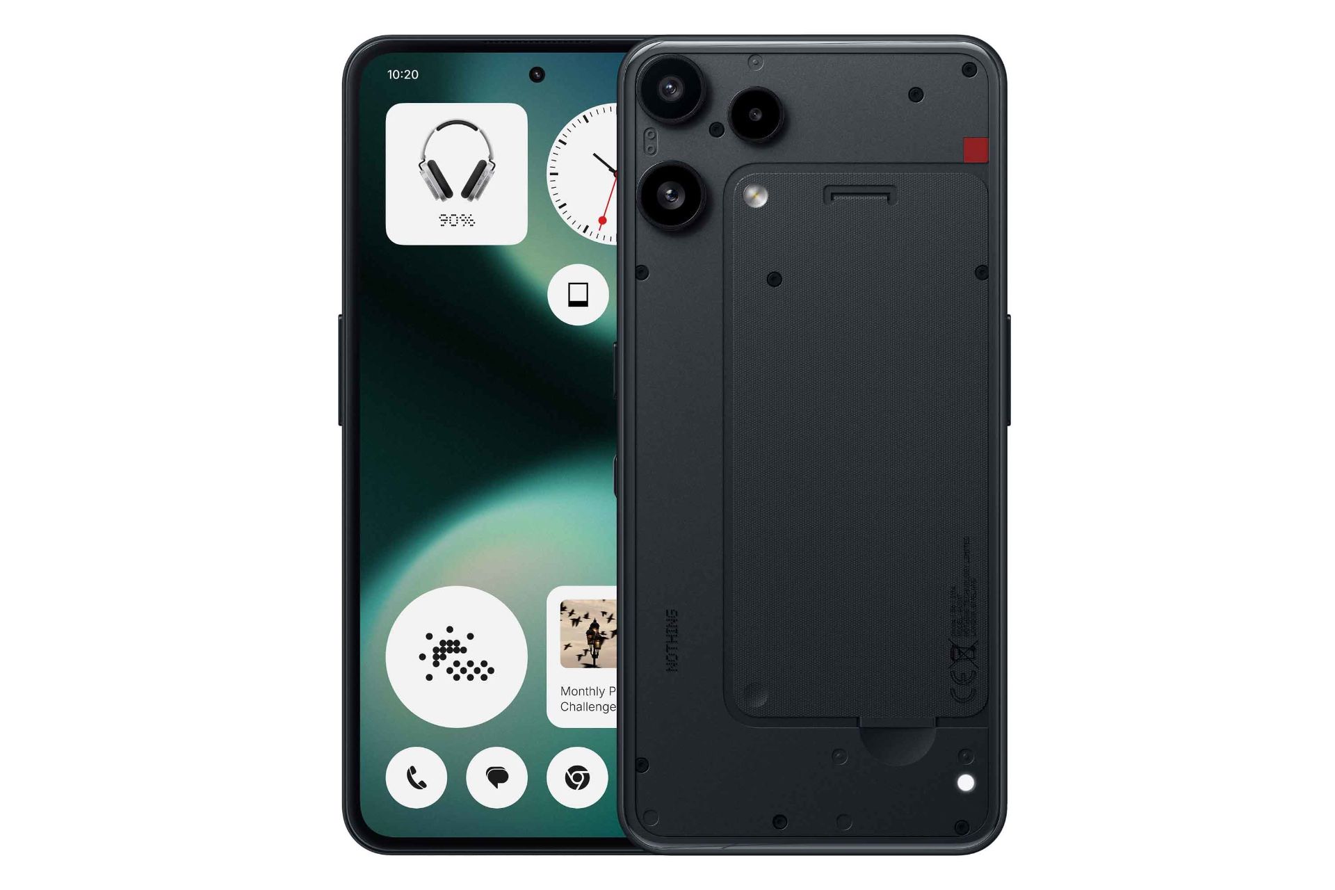 پنل جلو و پشت گوشی موبایل ناتینگ فون 3a لایت مشکی / Nothing Phone 3a Lite