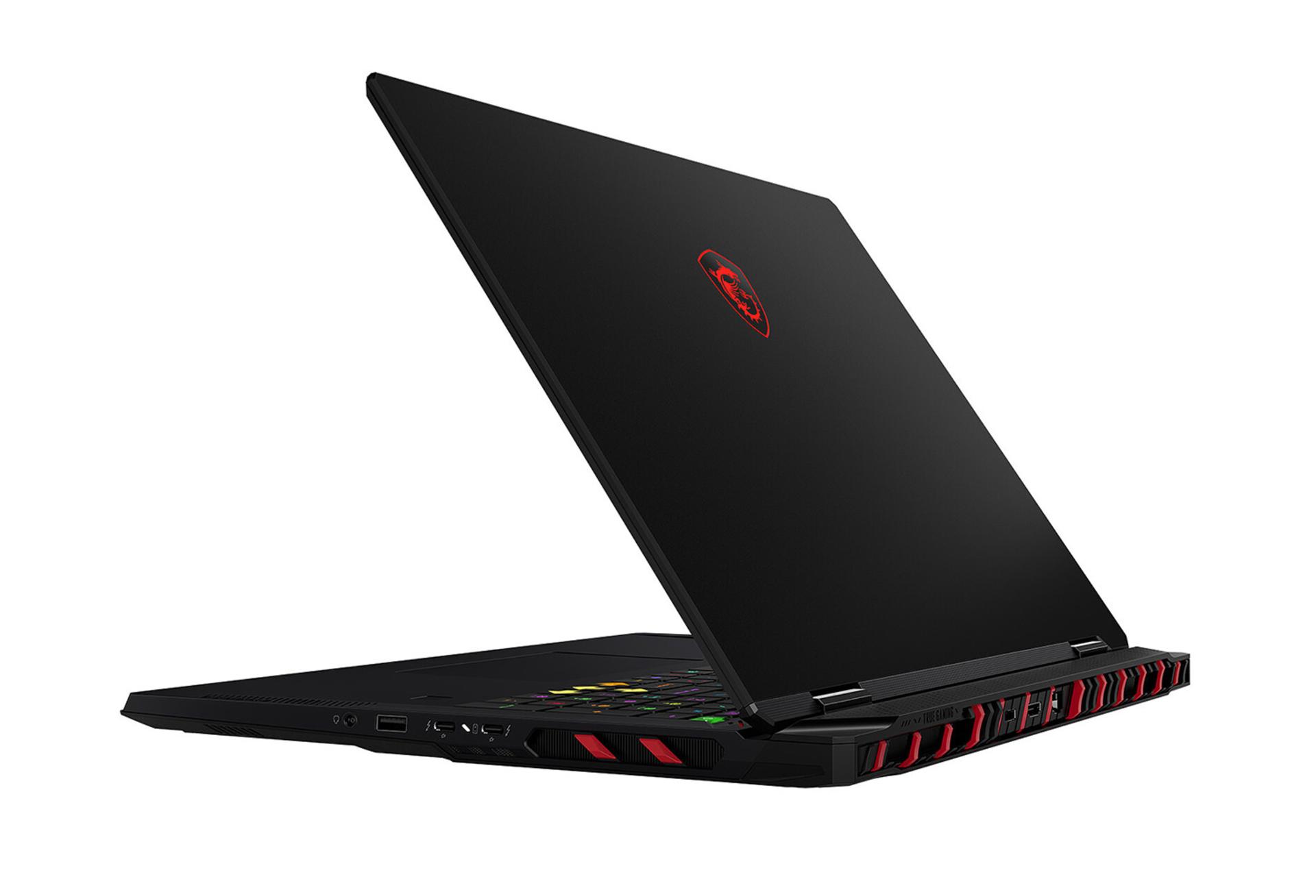 لپ تاپ ام اس آی MSI Raider A18 HX A9W نمای پشت و راست