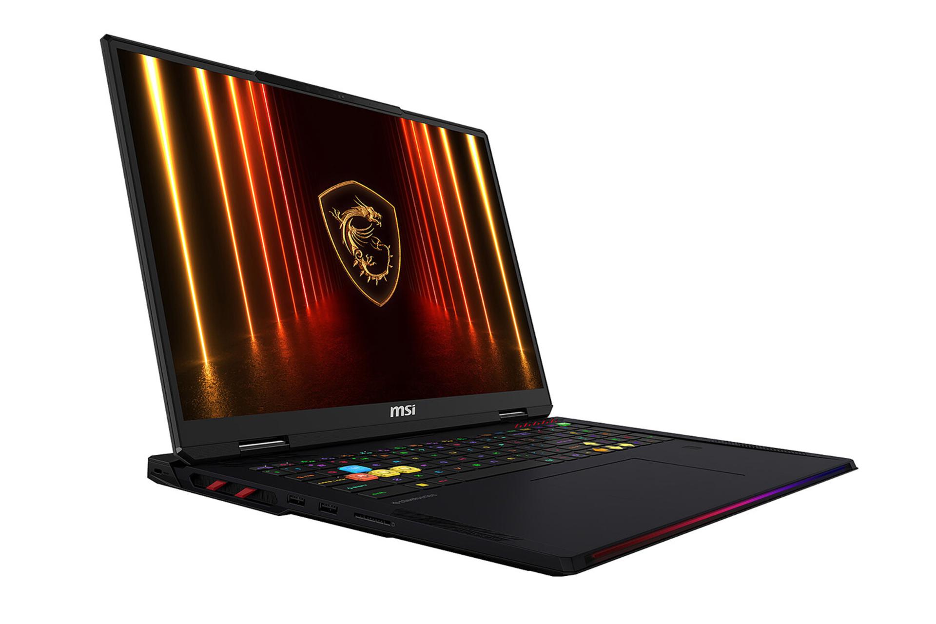 لپ تاپ ام اس آی MSI Raider A18 HX A9W نمای چپ