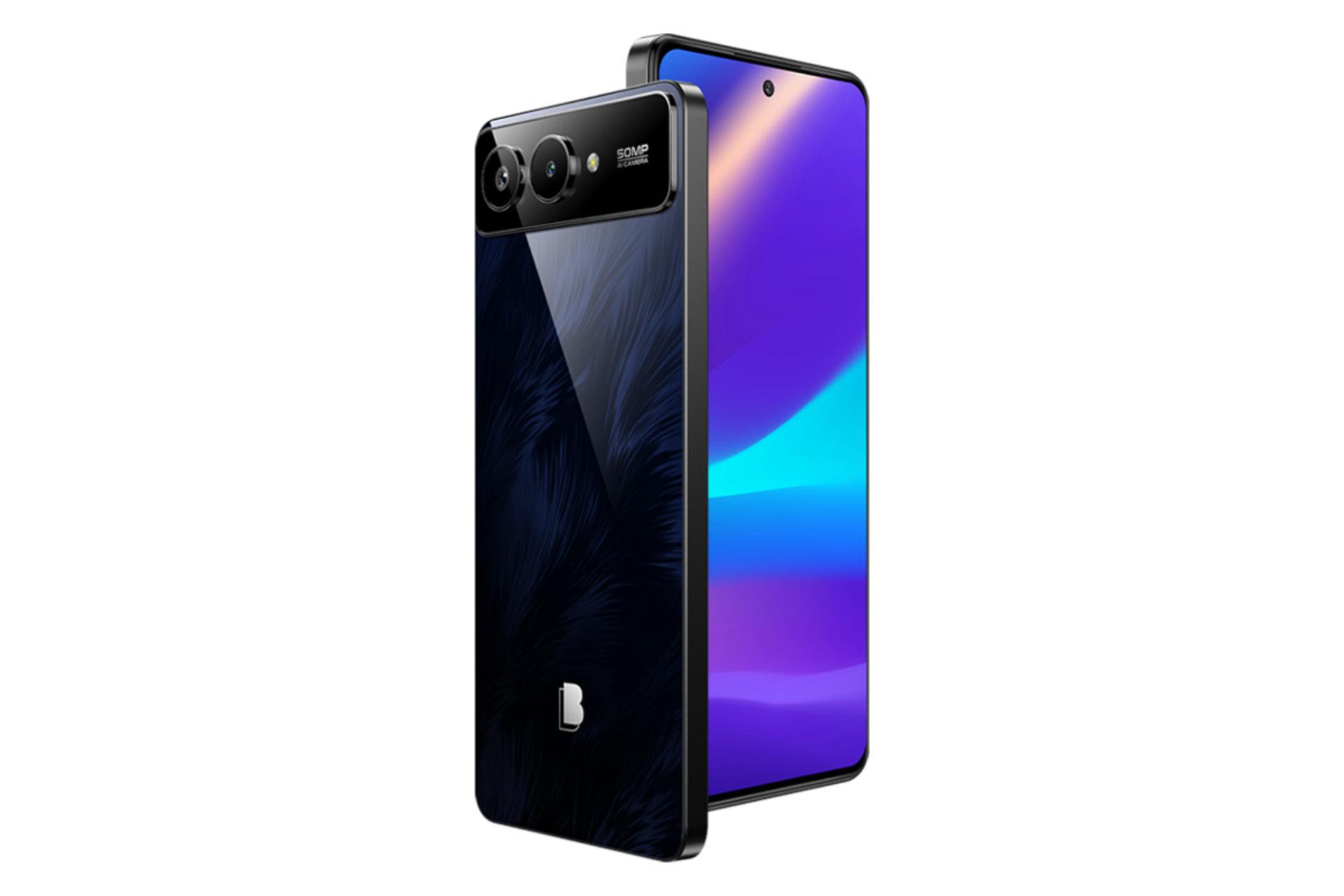 سمت چپ فریم گوشی موبایل بلو BLU G95 مشکی و آبی