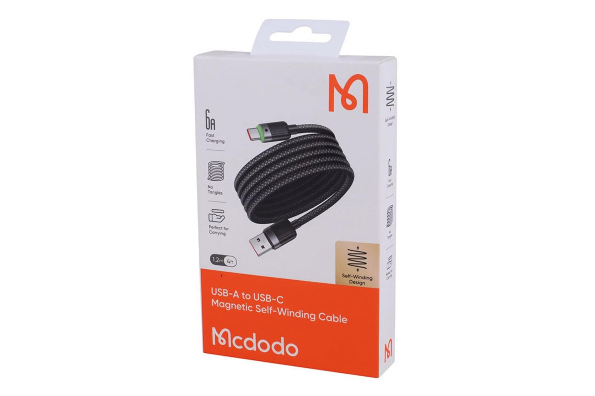 جعبه کابل شارژ USB مک دودو Type-A به Type-C مدل CA-565 با طول 1.2 متر