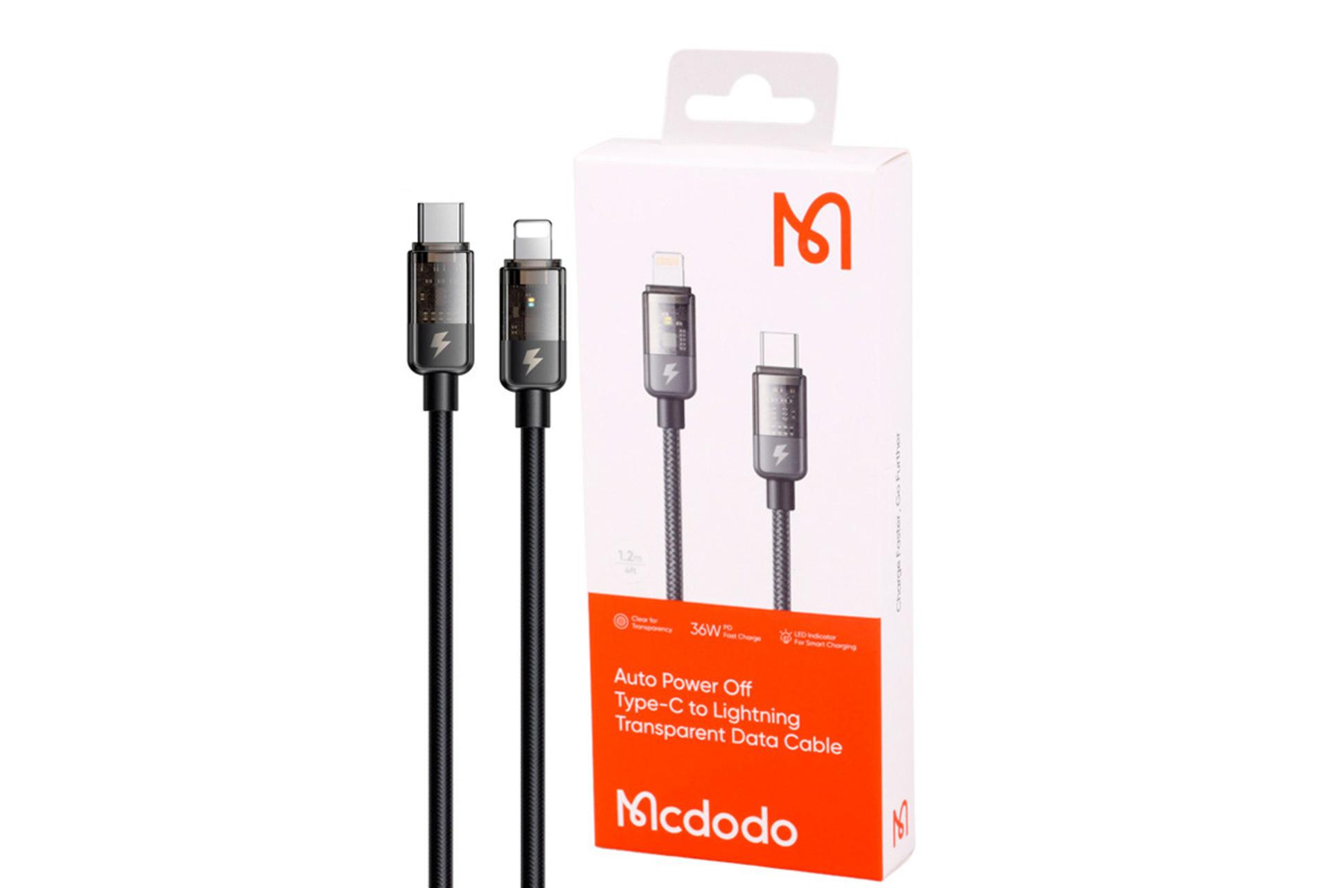 جعبه کابل شارژ USB مک دودو Type-C به Lightning مدل CA-3160 با طول 1.2 متر