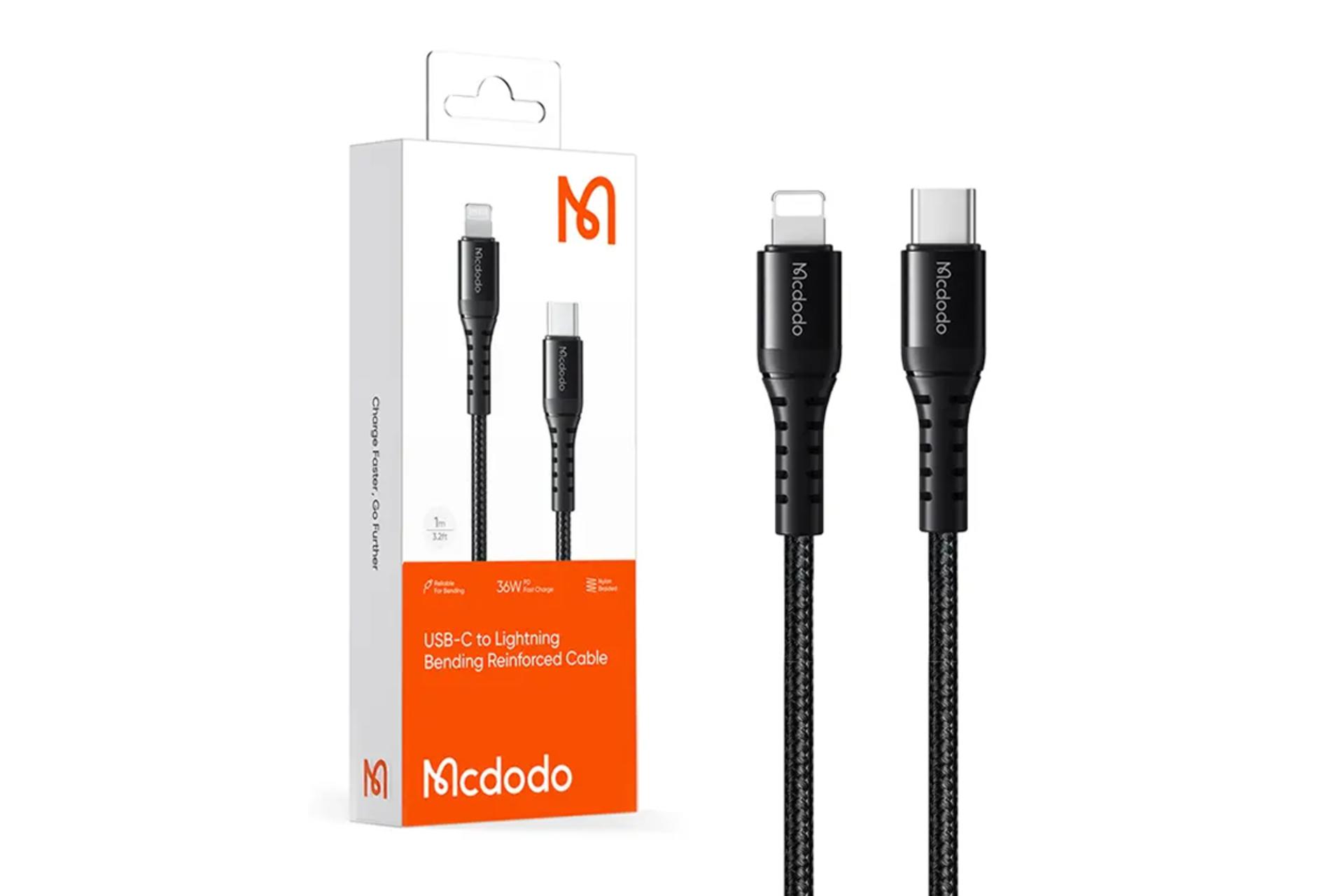 جعبه کابل شارژ USB مک دودو Type-C به Lightning مدل CA-5630 با طول 0.2 متر