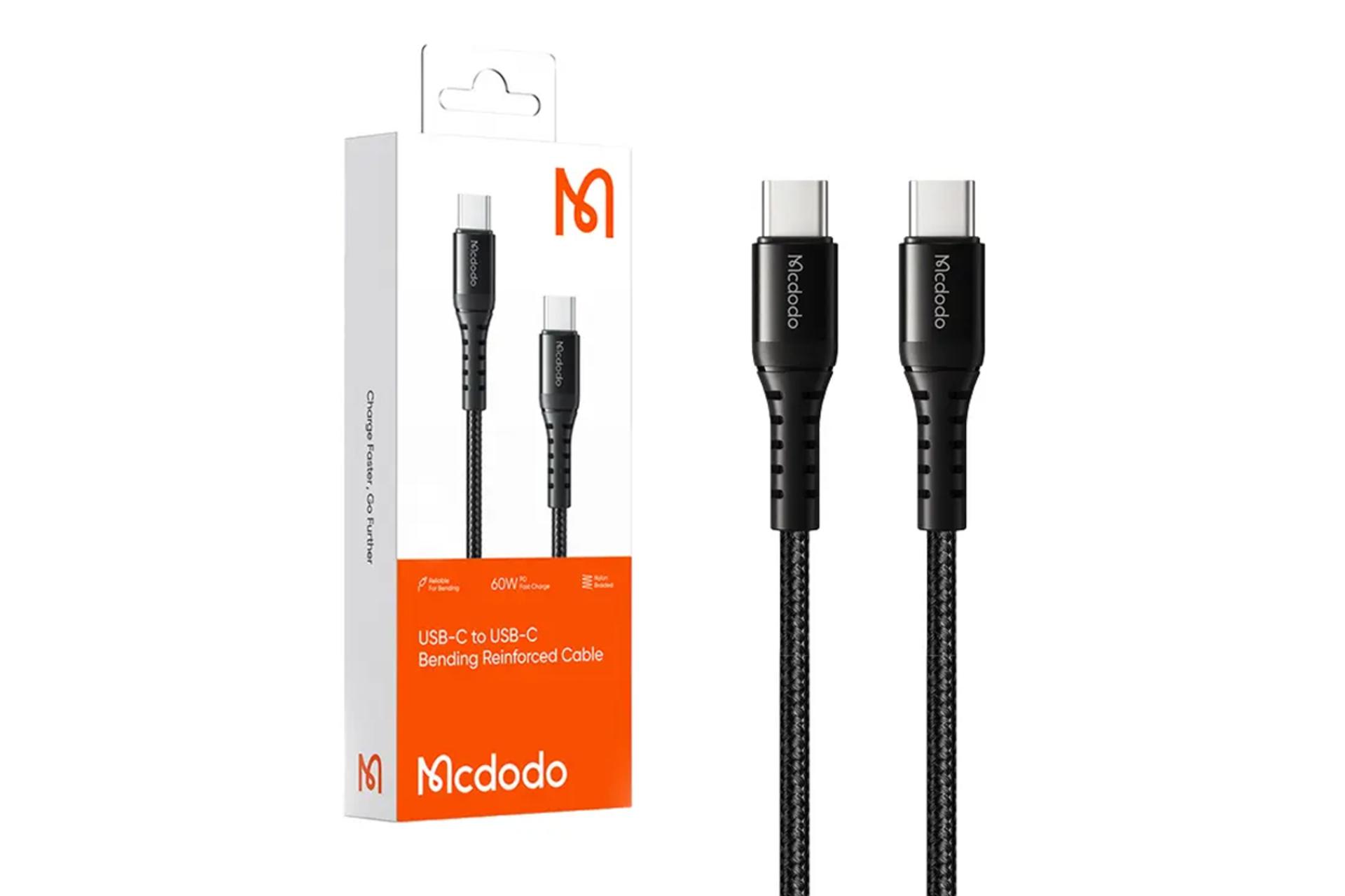 جعبه کابل شارژ USB مک دودو Type-C به Type-C مدل CA-5640 با طول 0.2 متر